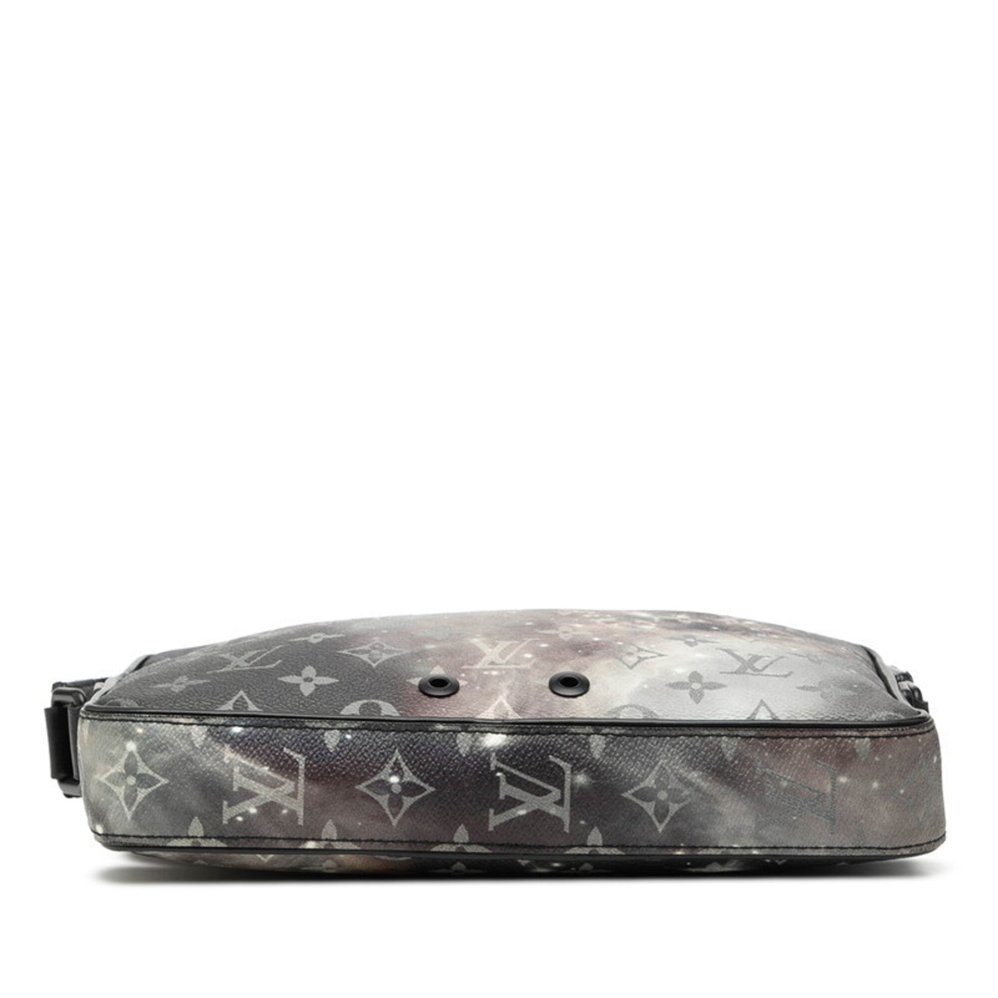 Louis Vuitton Black Gray Purple Pvc Leather Shoulder Bag (Pre-Owned)