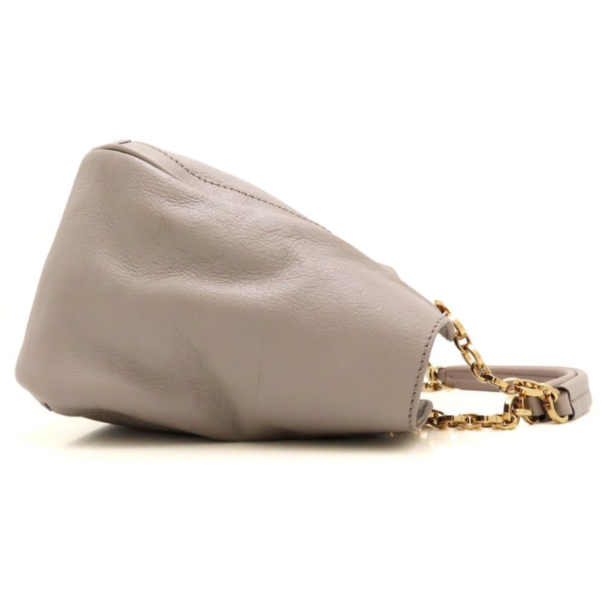 Salvatore Ferragamo Gray Leather Handbag (Pre-Owned)
