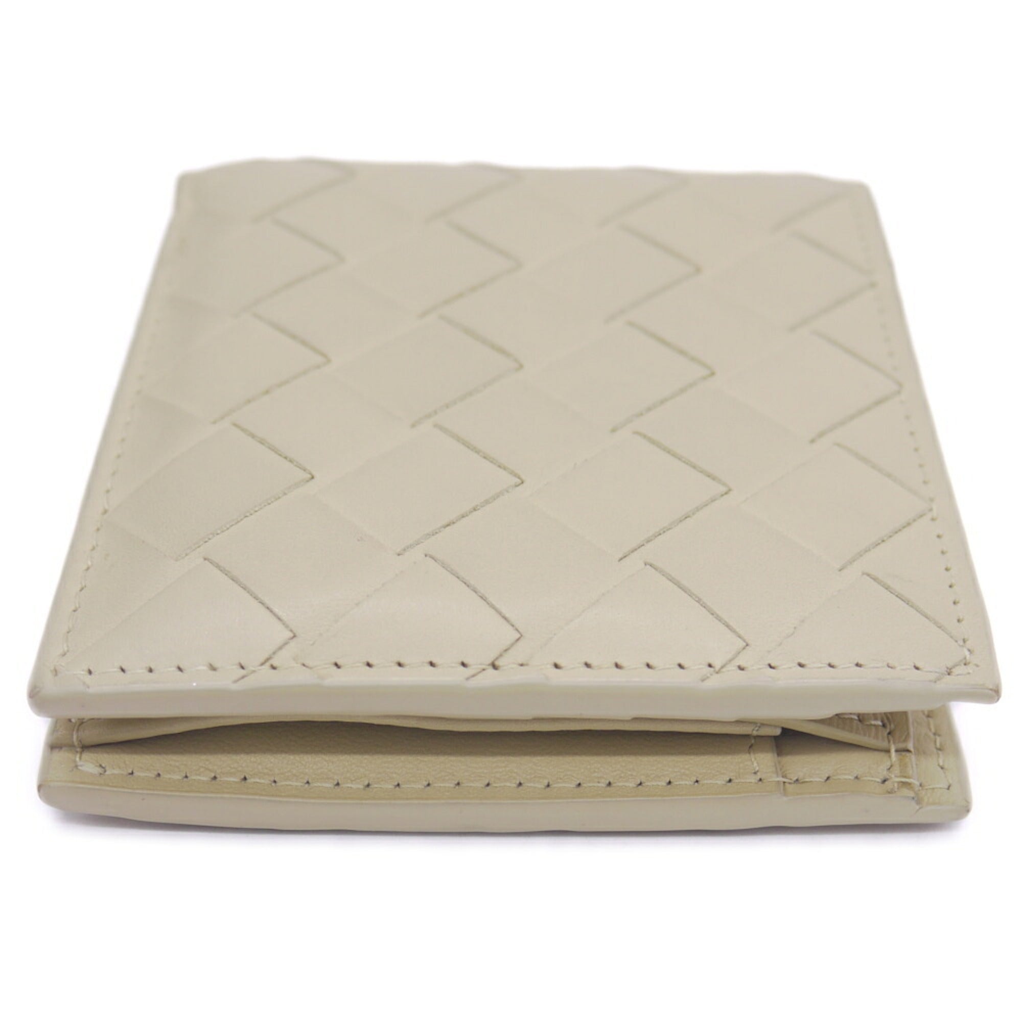 Bottega Veneta Beige Leather Wallet (Bi-Fold) (Pre-Owned)