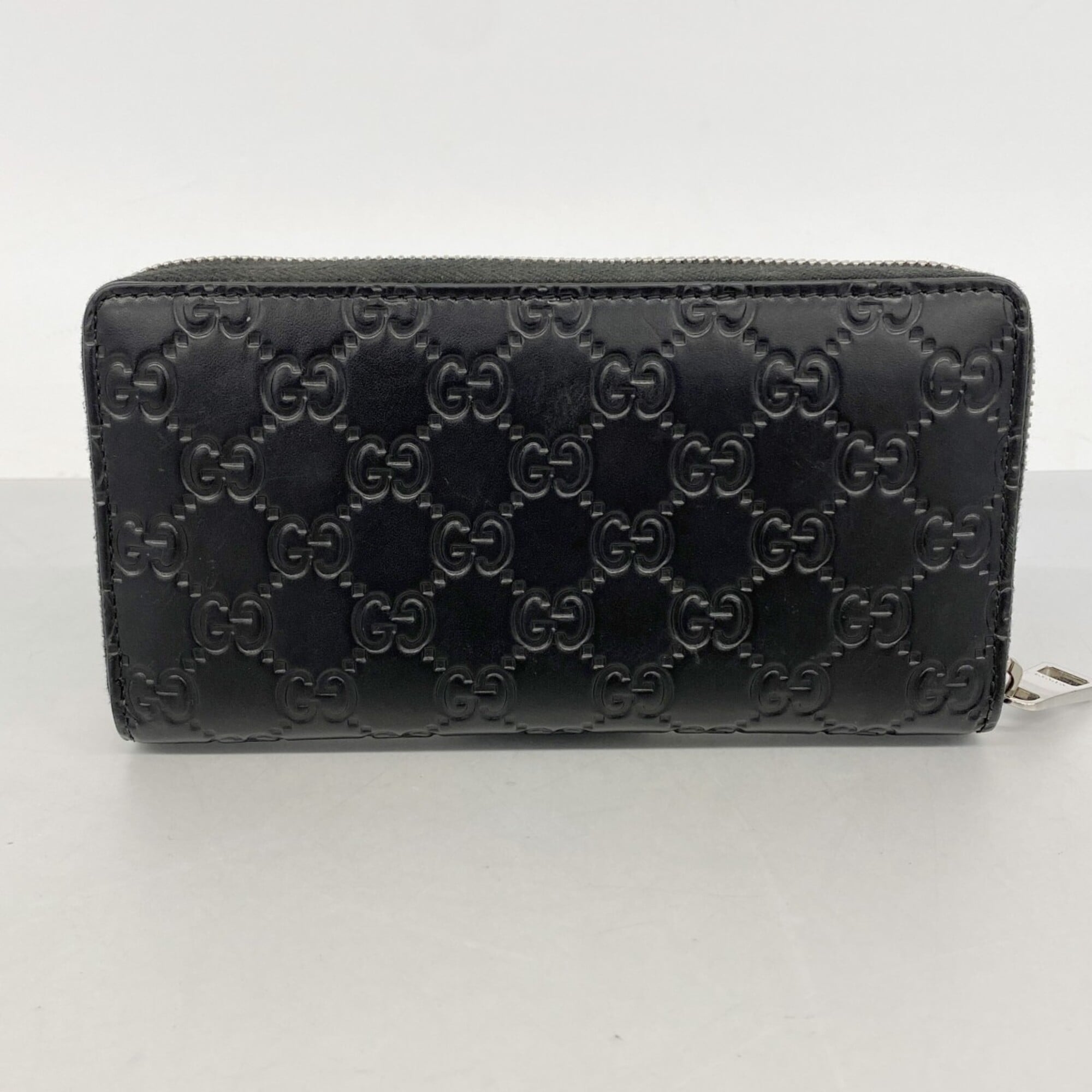 Gucci Black Leather Long Wallet (Bi-Fold) (Pre-Owned)