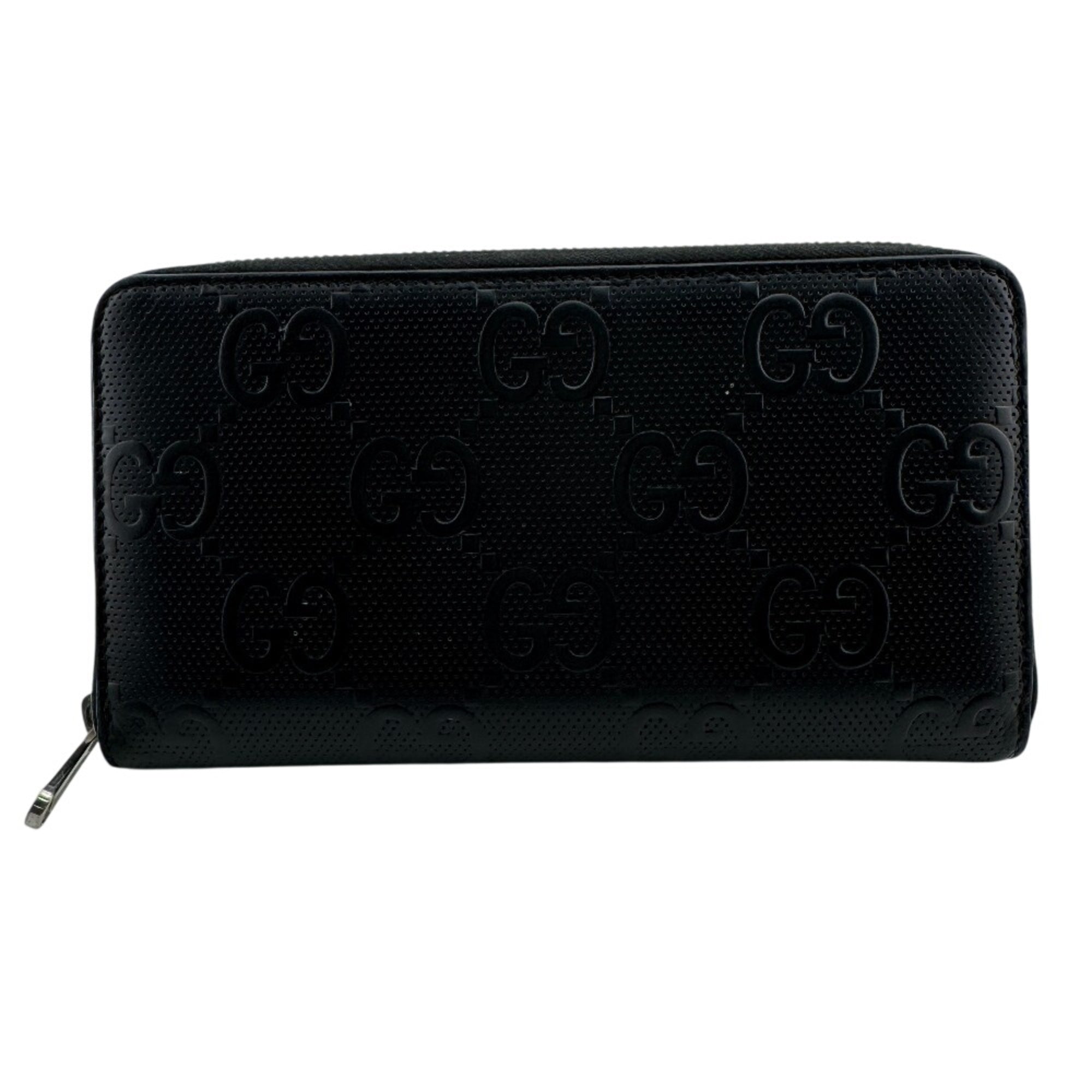 Gucci Black Leather Long Wallet (Bi-Fold) (Pre-Owned)