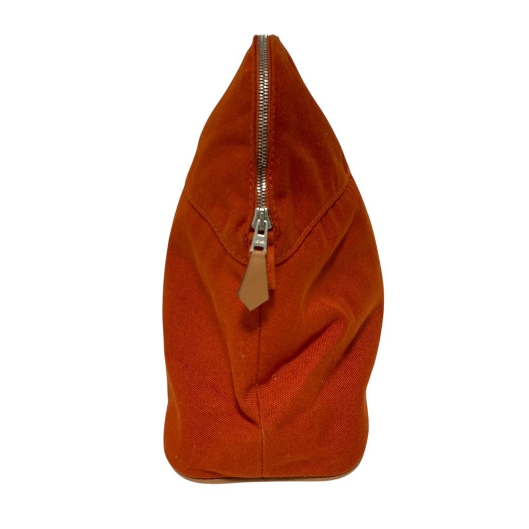 Hermes Bolide Orange Canvas Pouch (Pre-Owned)