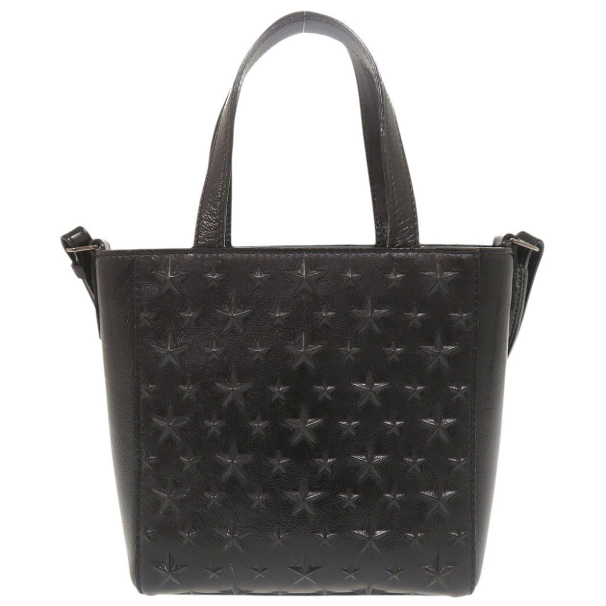 Jimmy Choo Black Patent Leather Handbag Shoulder Bag (Pre-Owned)