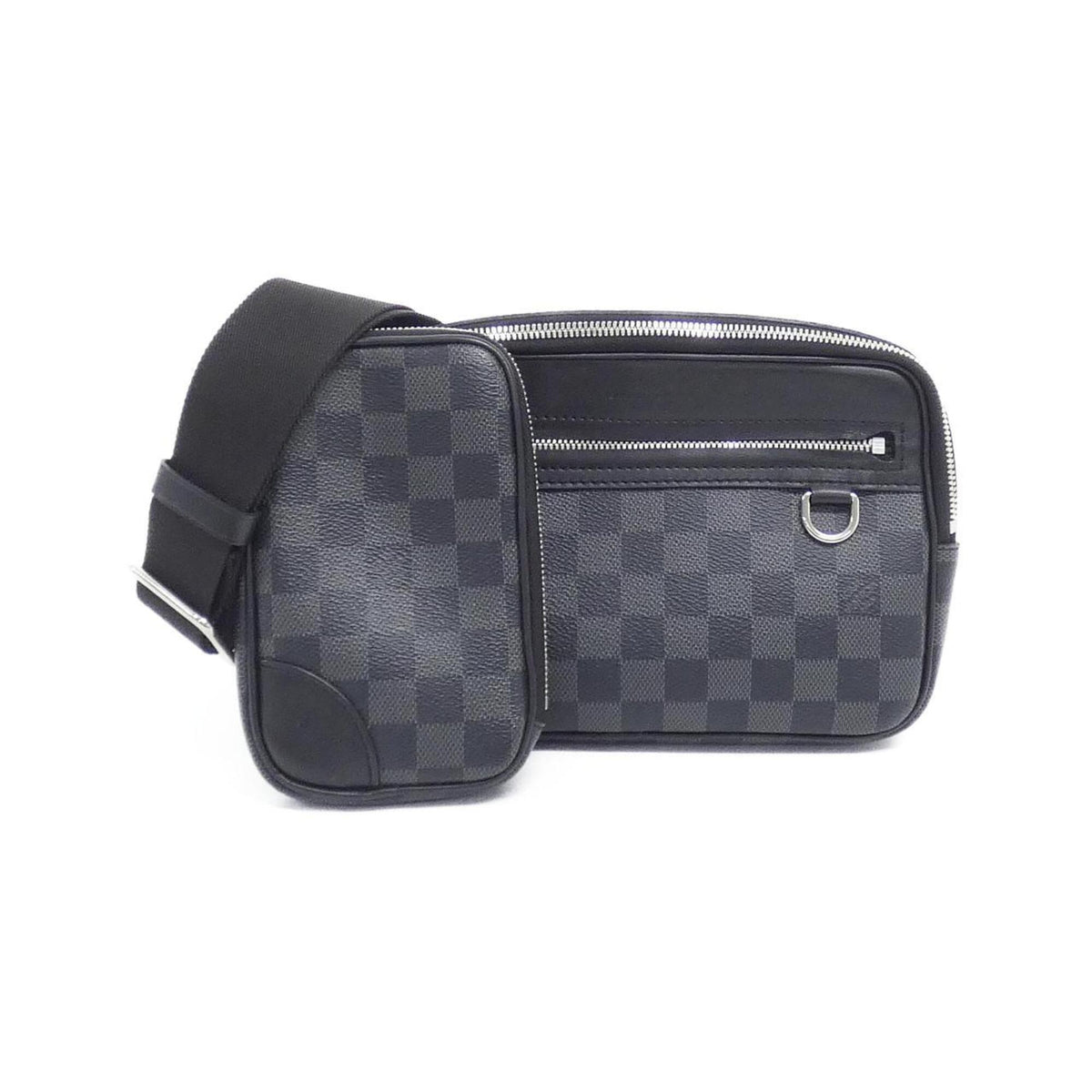 Louis Vuitton Damier Graphite Graphite Coated Canvas Pouch Shoulder Bag (Pre-Owned)