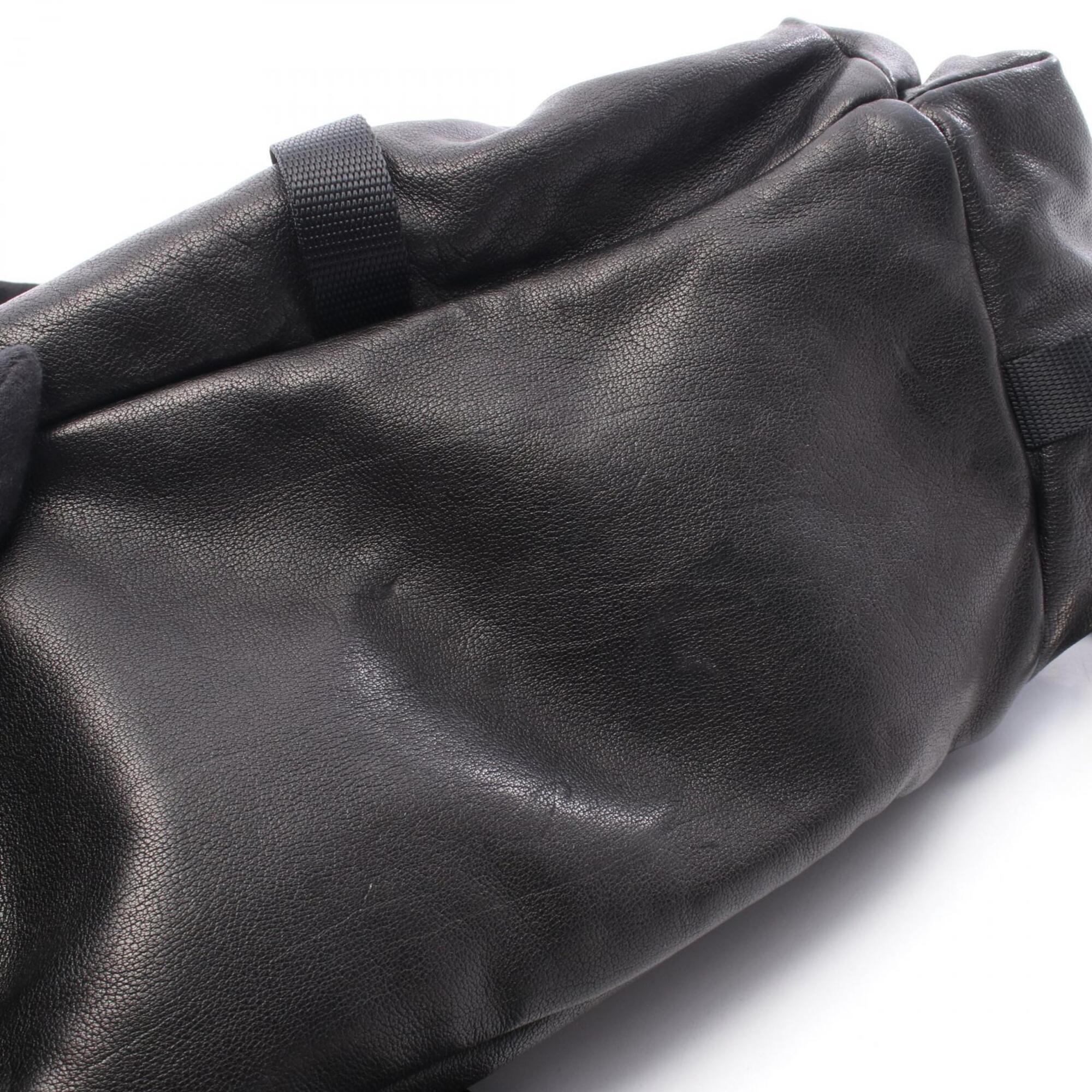 Prada Black Leather Backpack Handbag (Pre-Owned)
