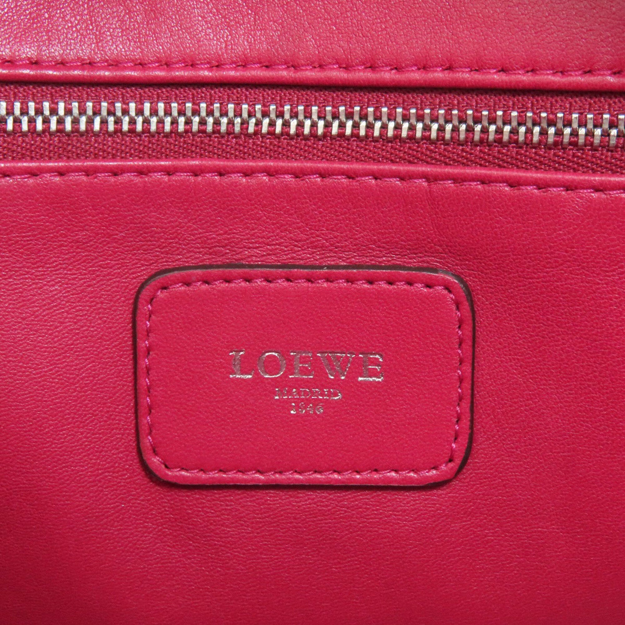 Loewe Red Color Leather Tote Bag (Pre-Owned)