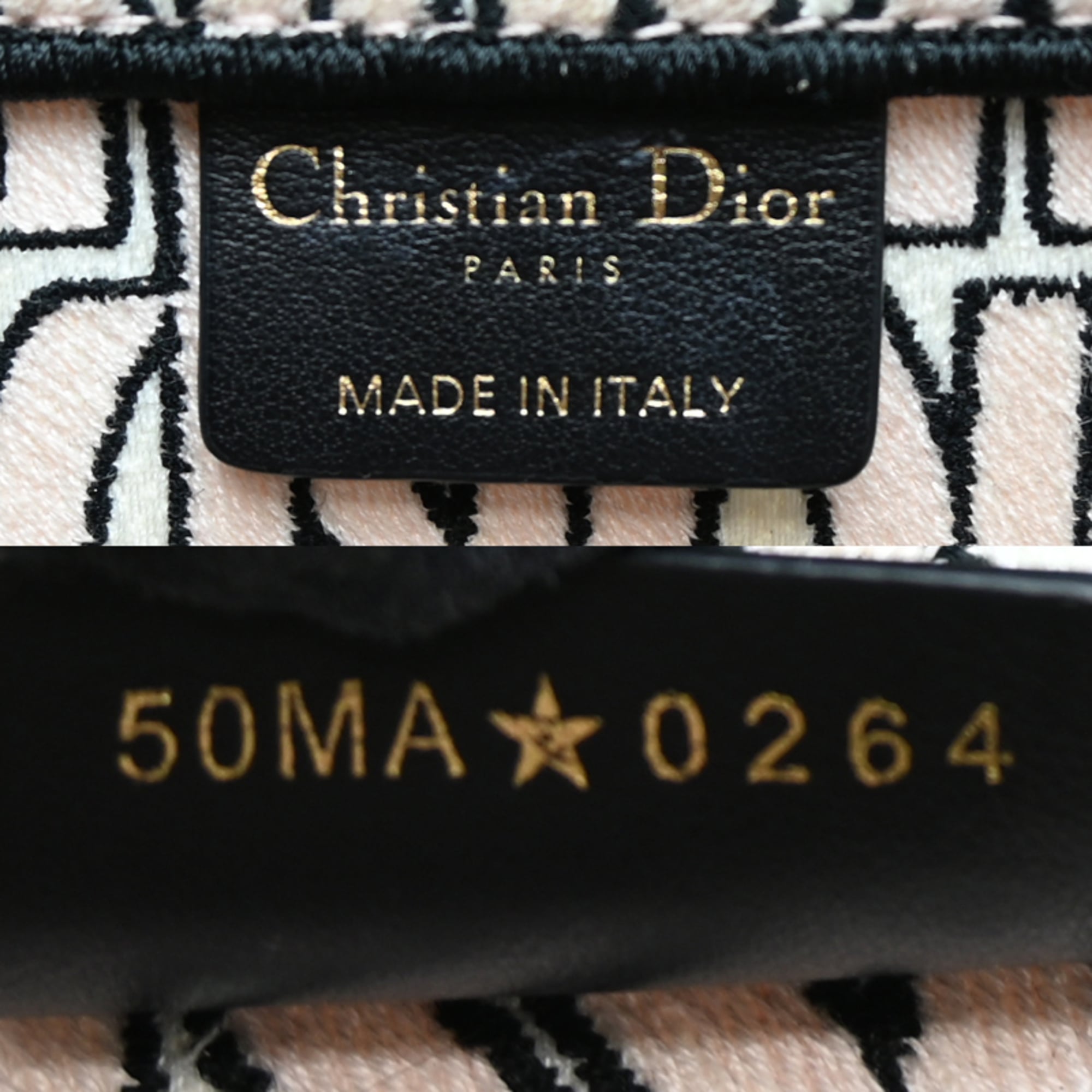 Christian Dior Beige Black Canvas Tote Bag (Pre-Owned)