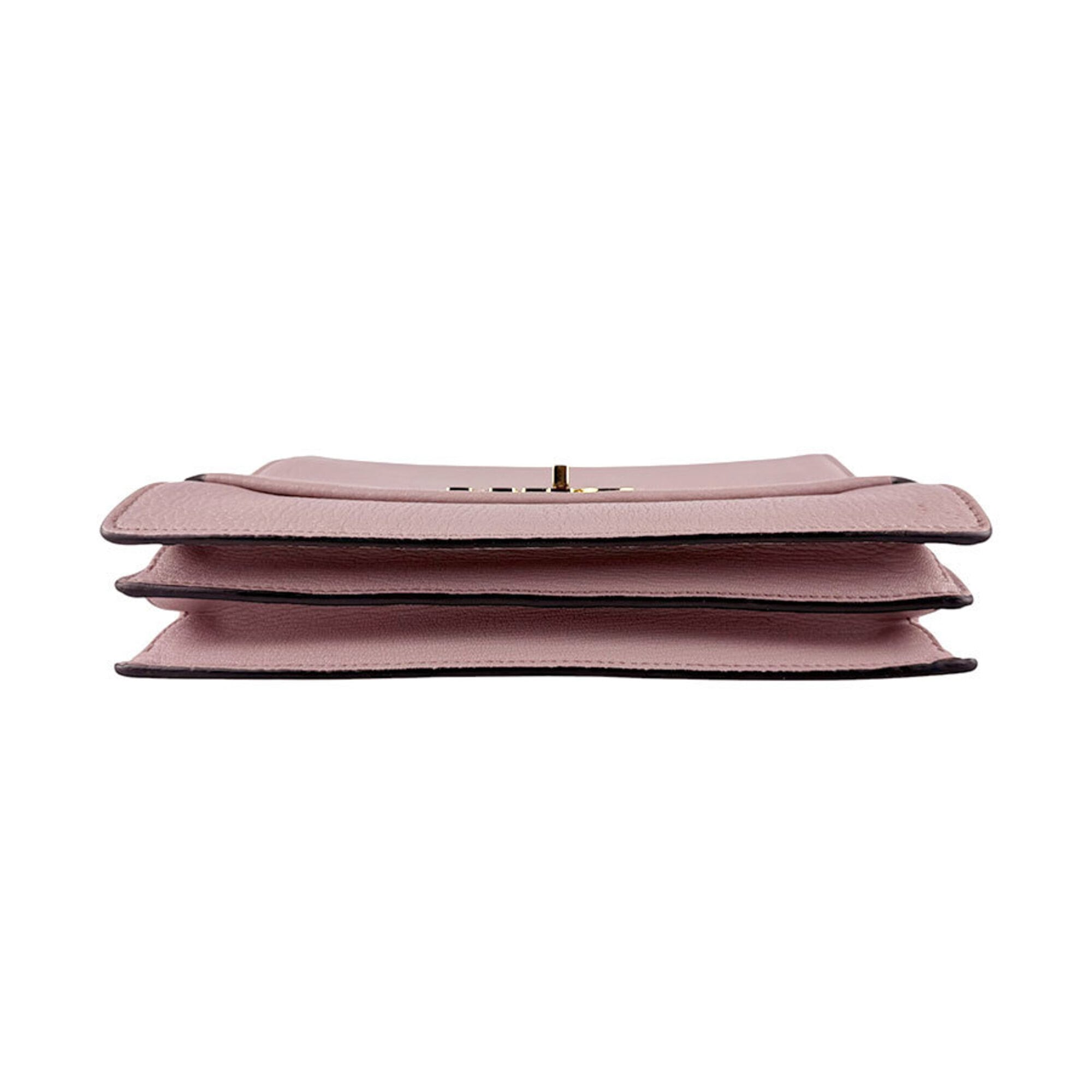 Miu Miu Light Pink Leather Handbag Shoulder Bag (Pre-Owned)