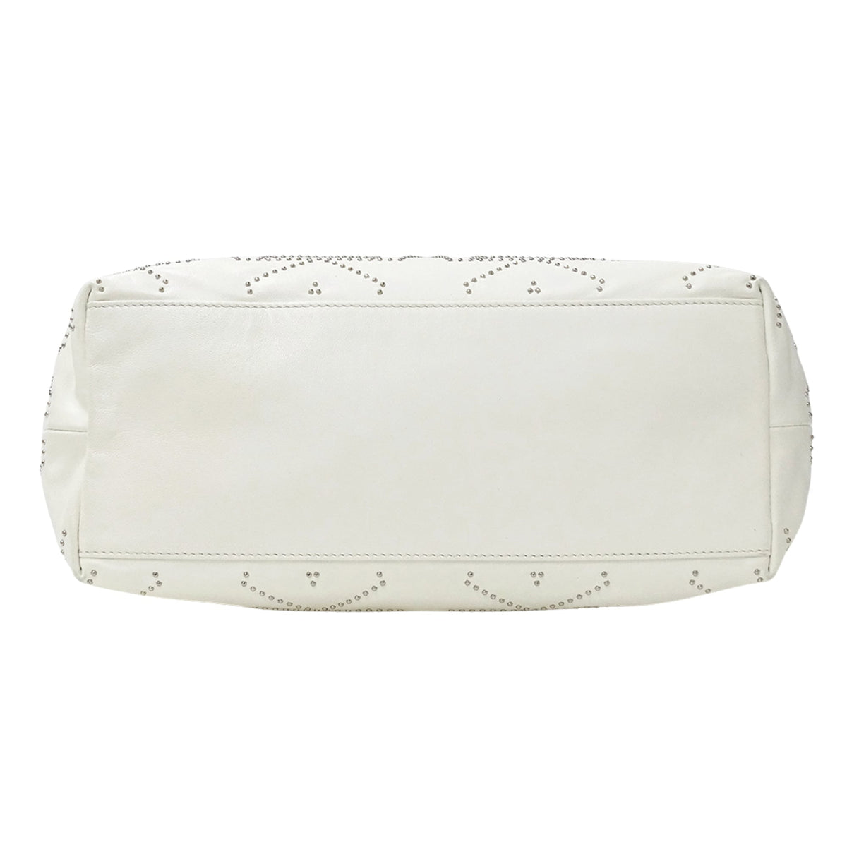 Jimmy Choo White Leather Handbag Tote Bag (Pre-Owned)