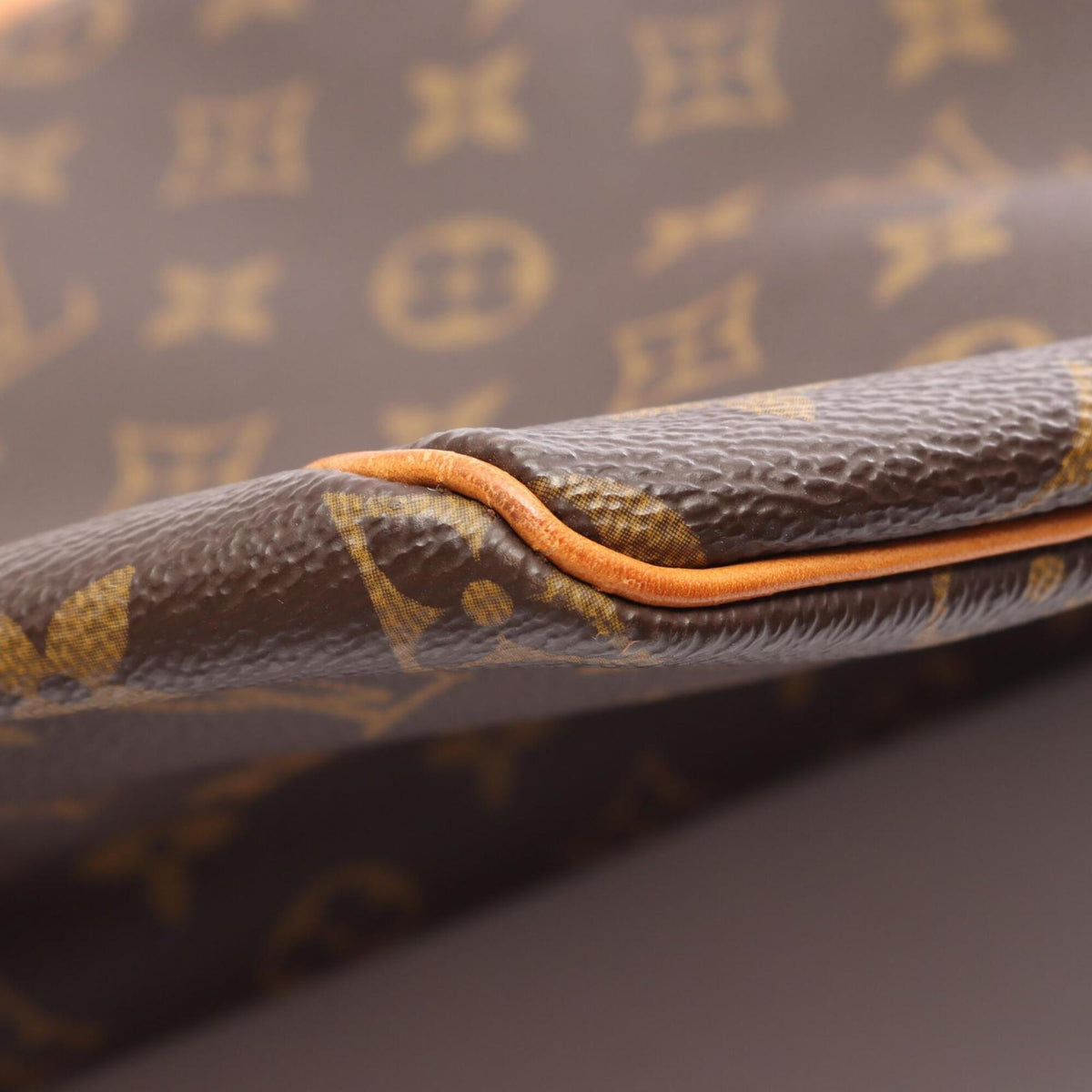 Louis Vuitton Brown Monogram Coated Canvas Leather Boston Bag Handbag (Pre-Owned)