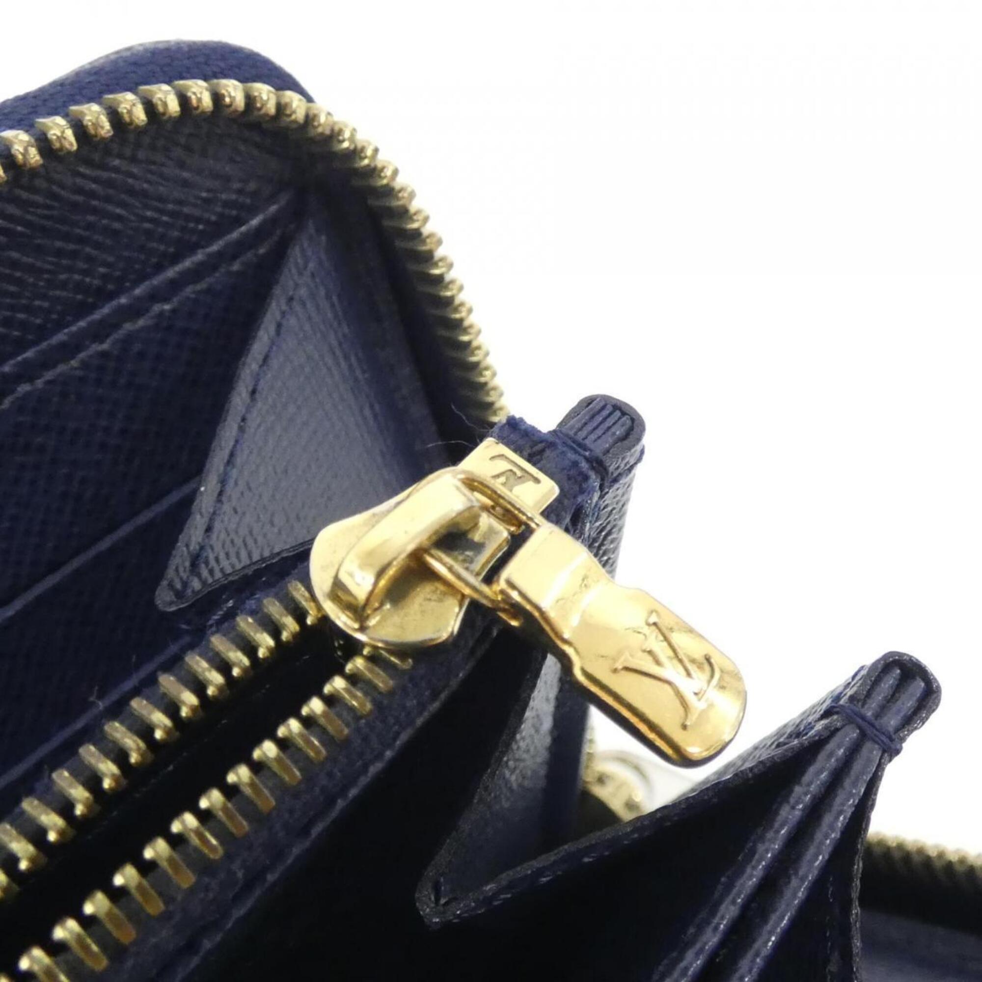 Louis Vuitton Blue Ebene Coated Canvas Spangles Long Wallet (Bi-Fold) (Pre-Owned)
