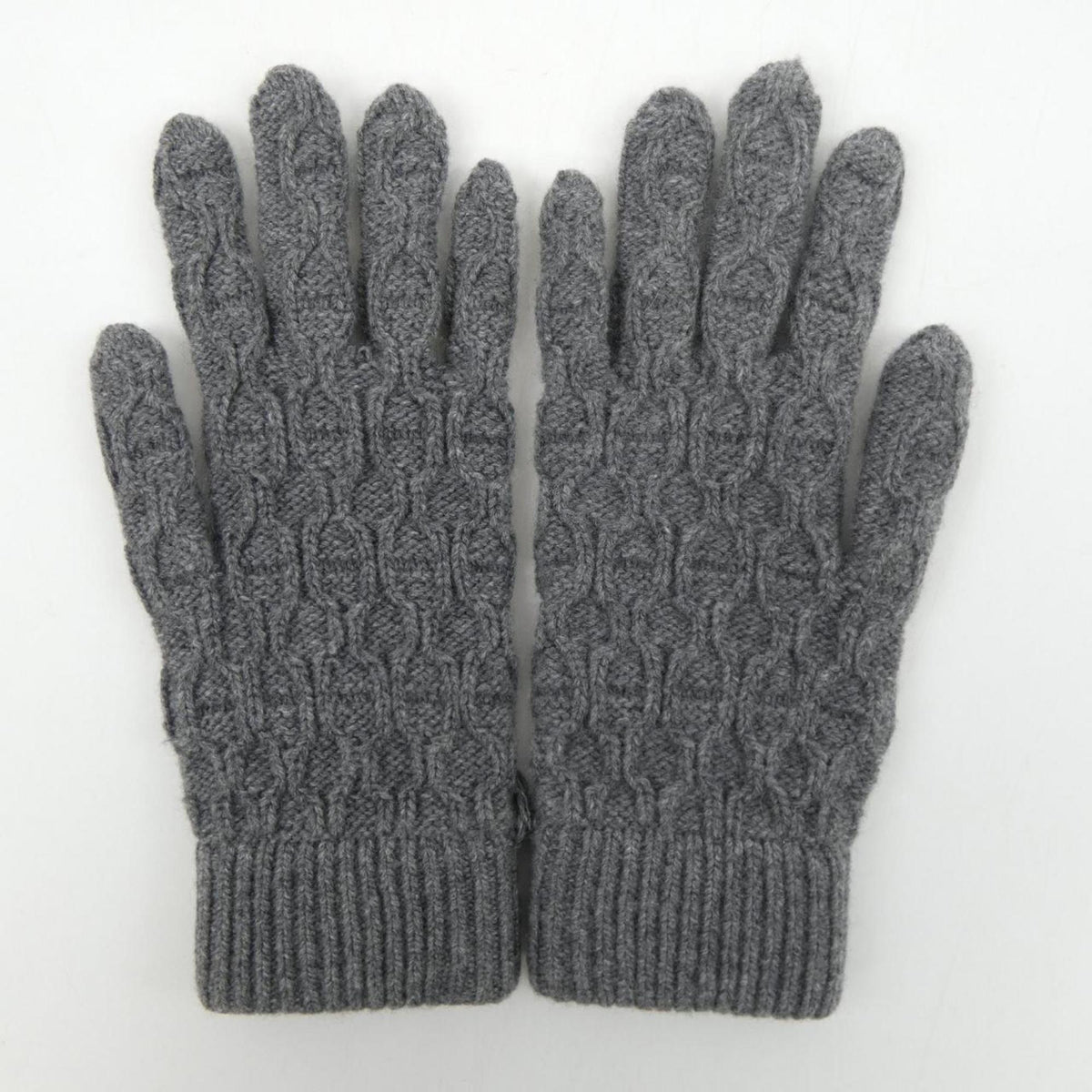 Hermes Gray Cashmere Warm Gloves (Pre-Owned)