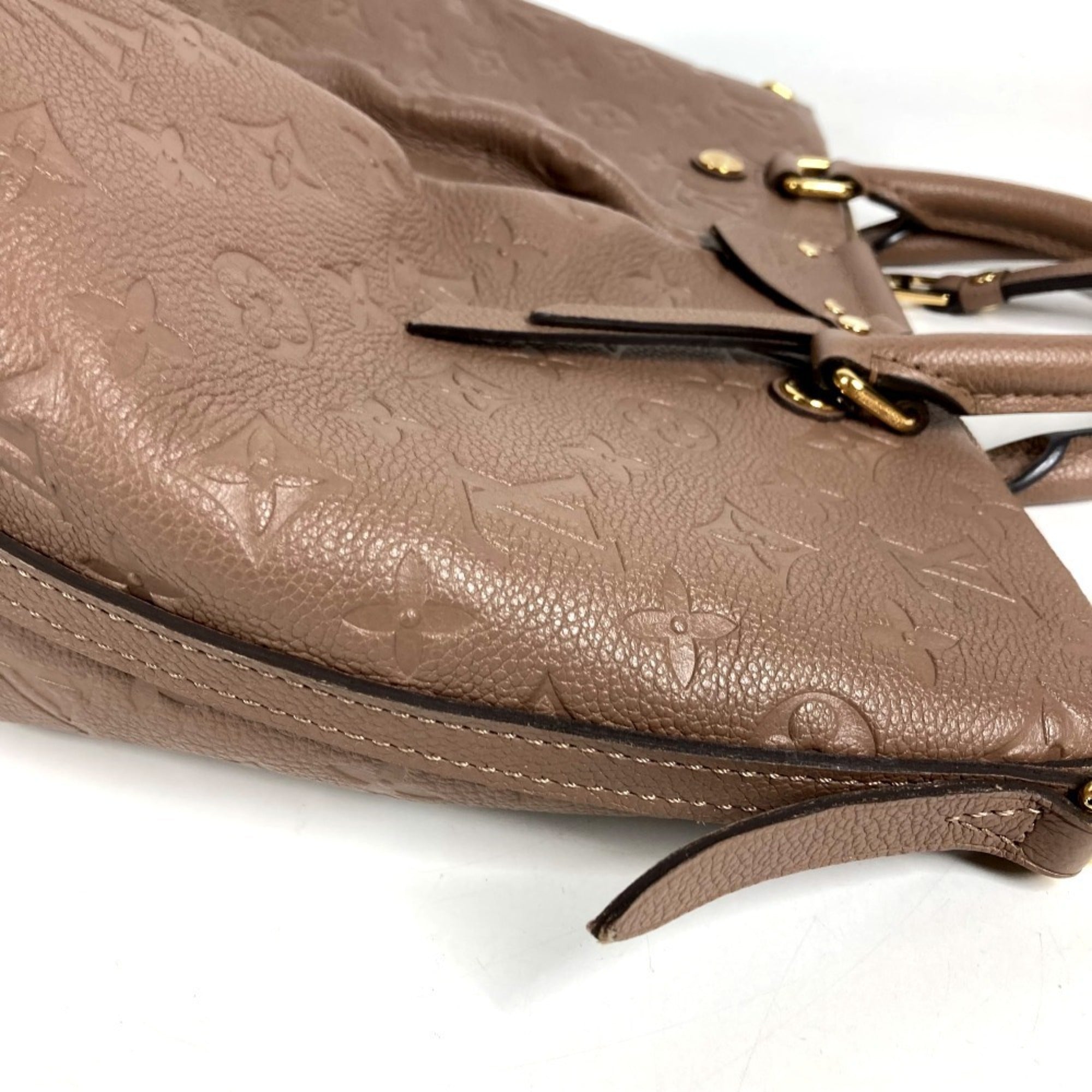 Louis Vuitton Light Brown Taupe Monogram Empreinte Handbag Tote Bag (Pre-Owned)