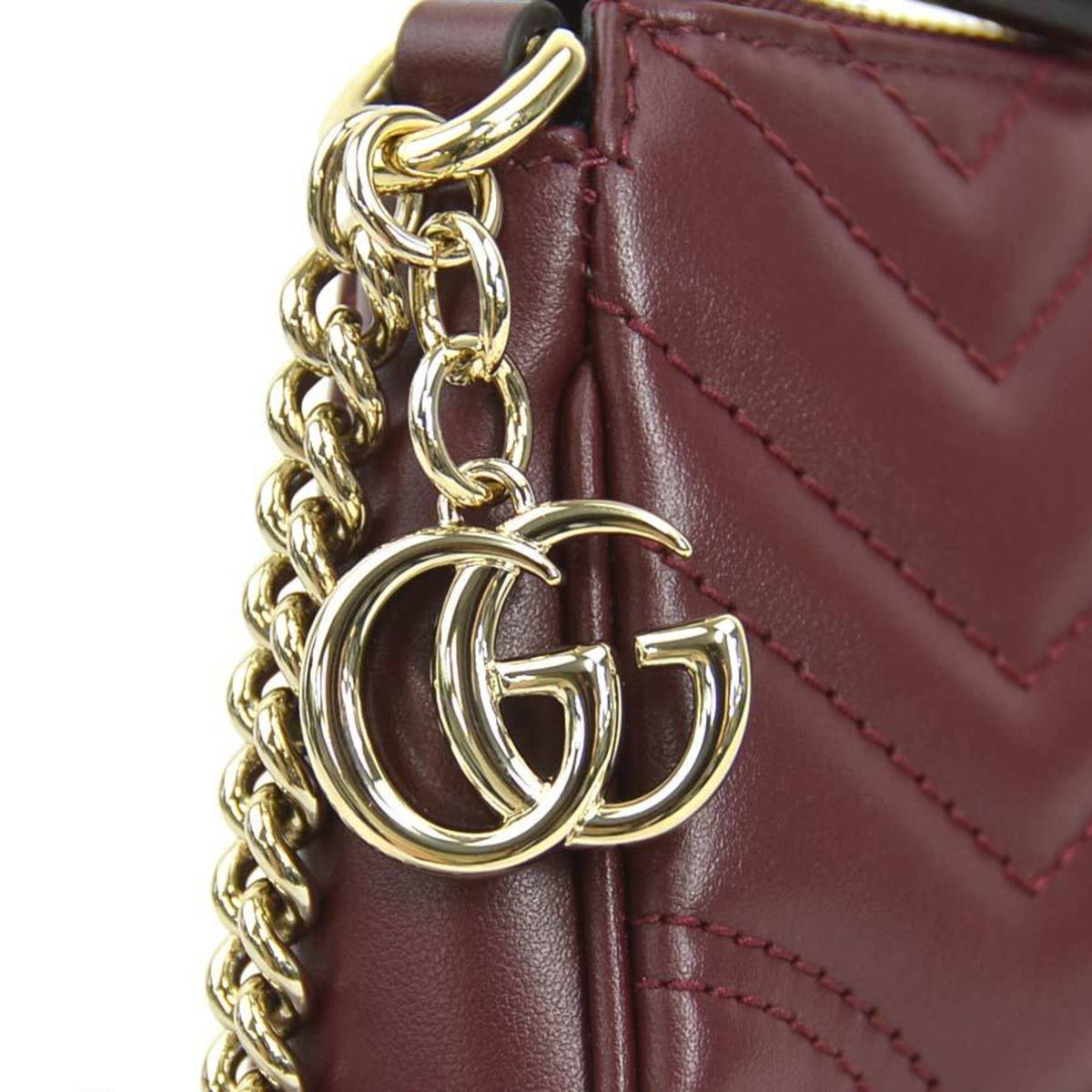 Gucci Bordeaux Leather Handbag (Pre-Owned)