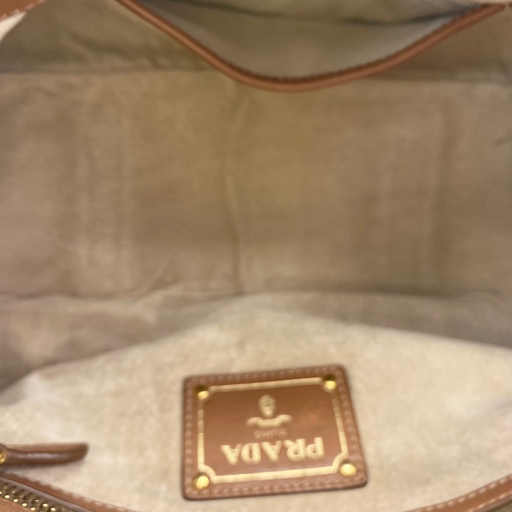 Prada Brown Boston Bag Handbag (Pre-Owned)