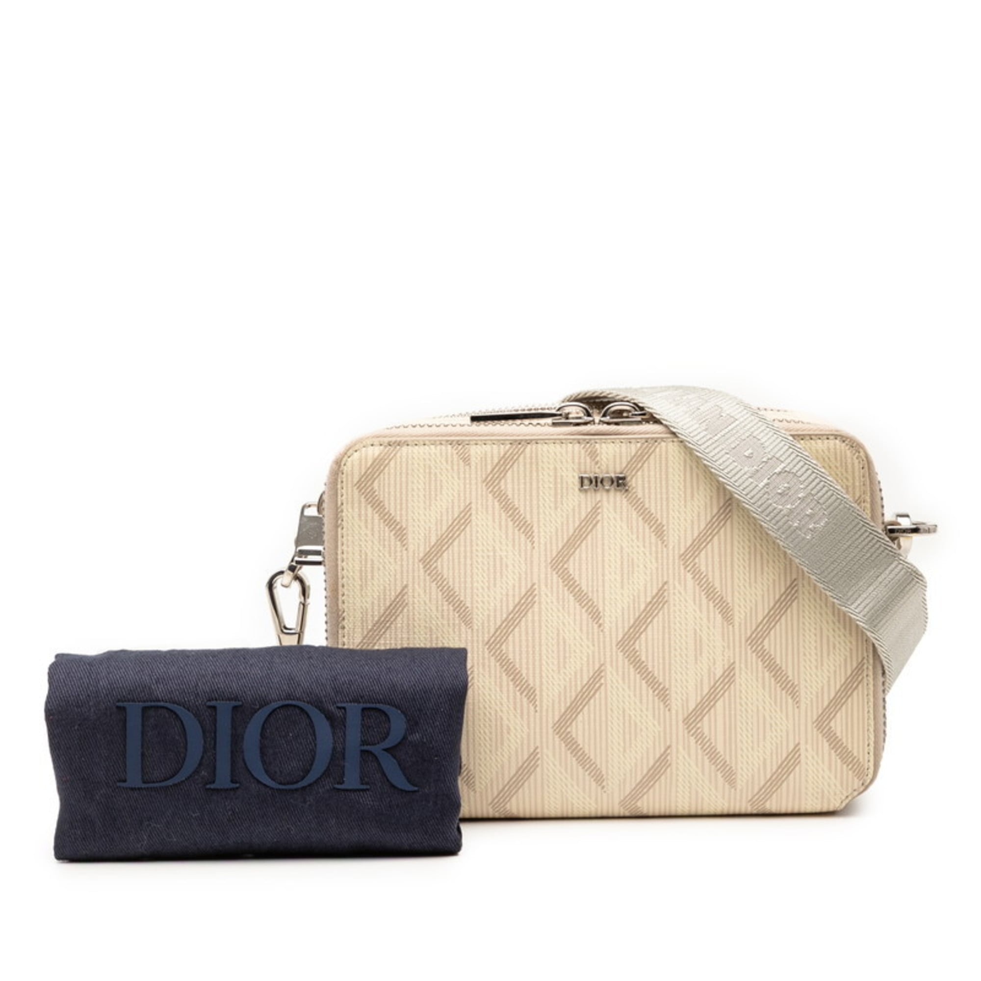 Christian Dior Beige Pvc Leather Shoulder Bag (Pre-Owned)