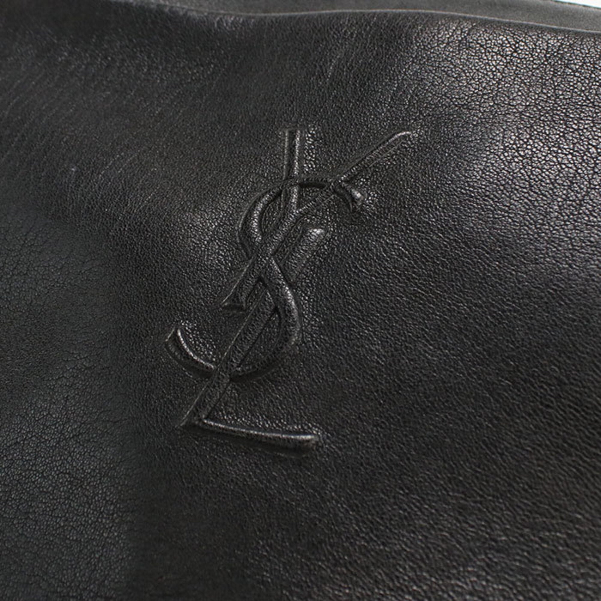 Saint Laurent Black Leather Shoulder Bag (Pre-Owned)
