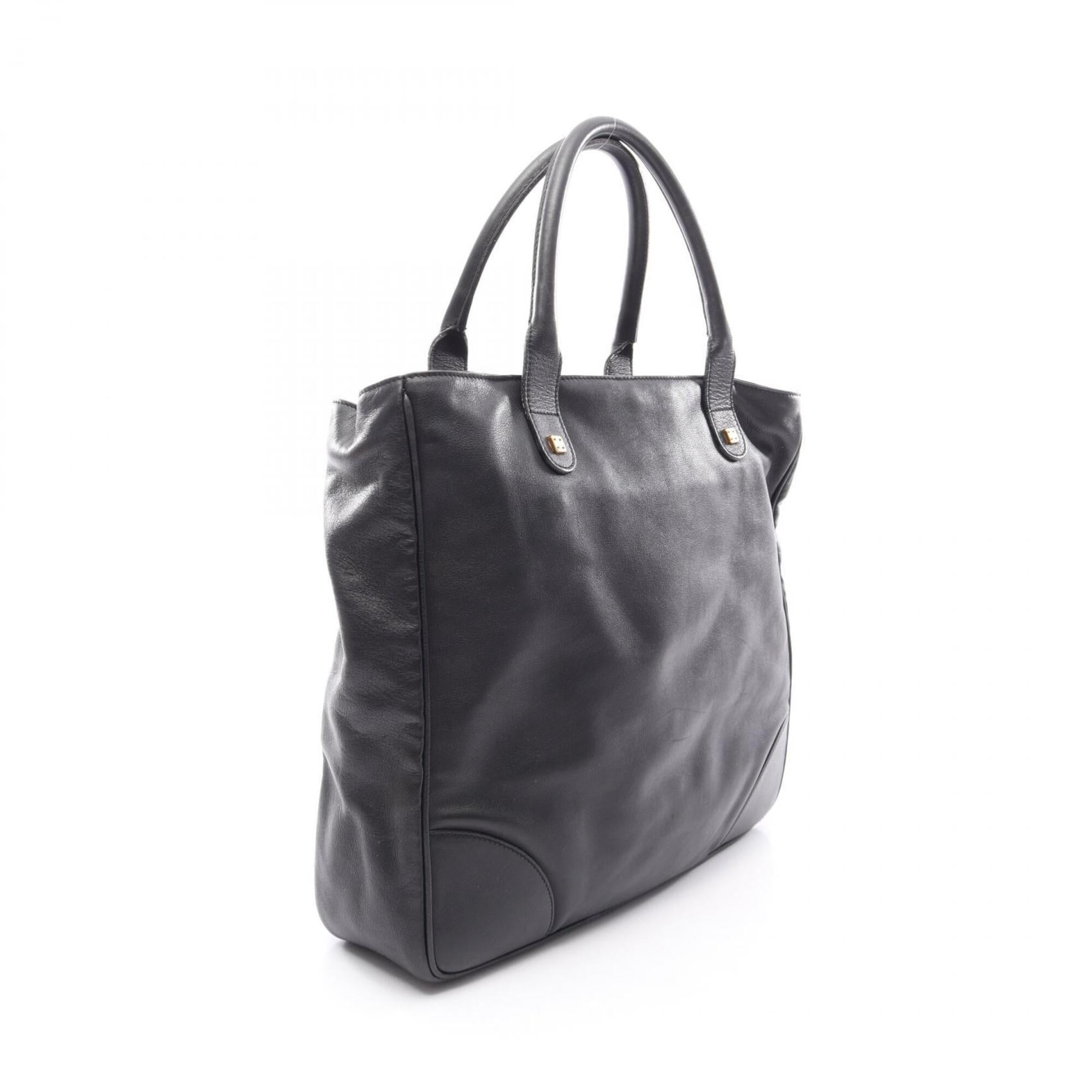 Loewe Black Leather Handbag Tote Bag (Pre-Owned)