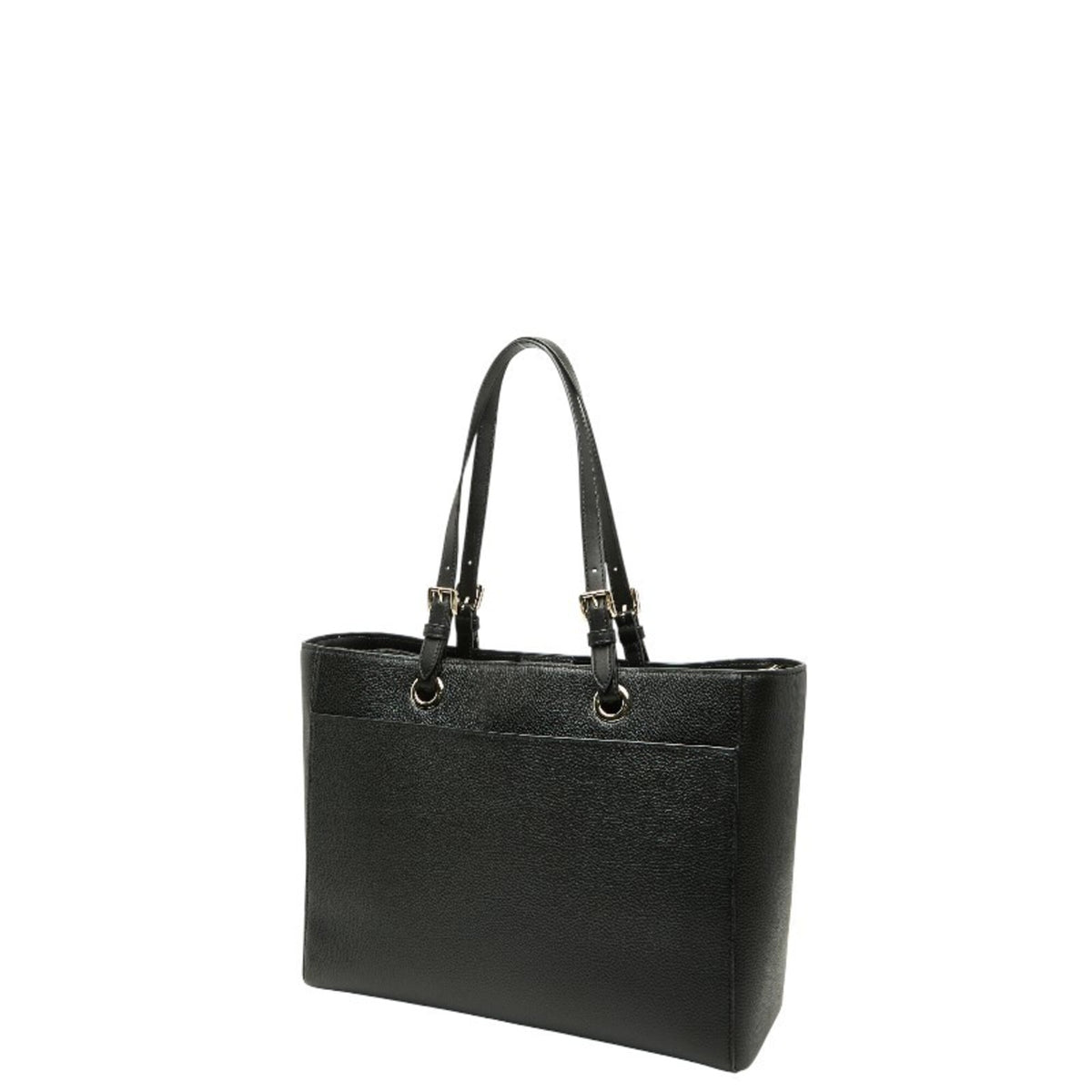 Michael Kors Black Leather Handbag Tote Bag (Pre-Owned)