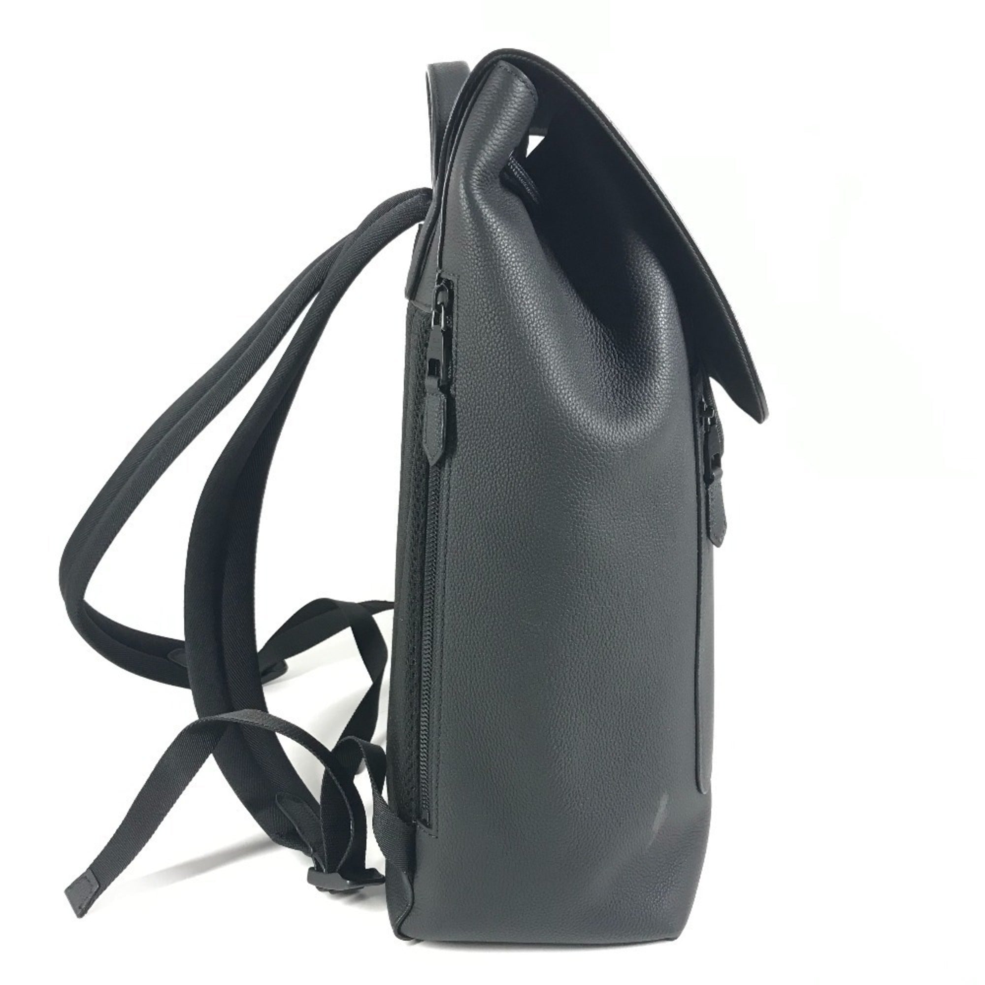 Louis Vuitton Black Noir Leather Backpack (Pre-Owned)