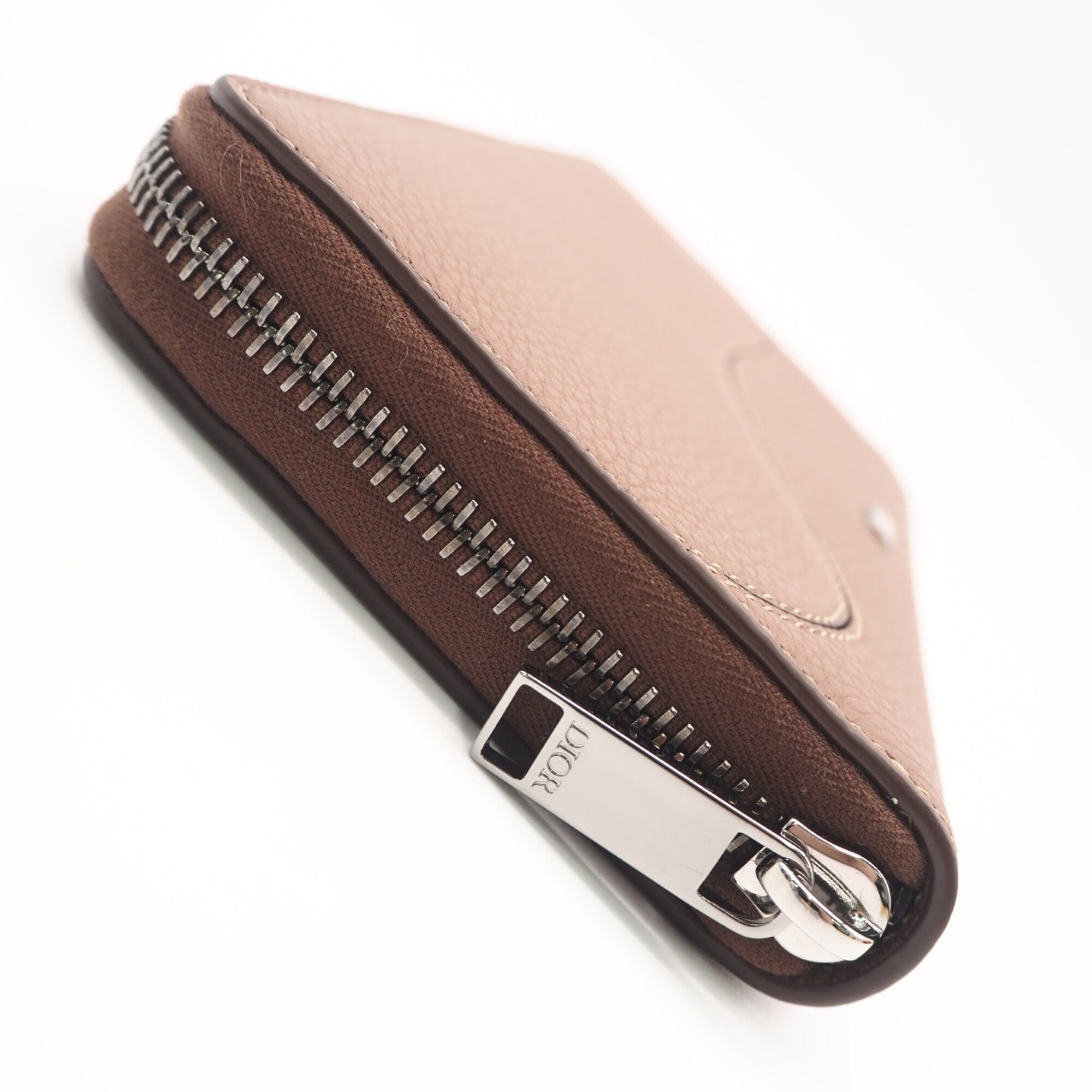 Christian Dior Brown Leather Long Wallet (Bi-Fold) (Pre-Owned)