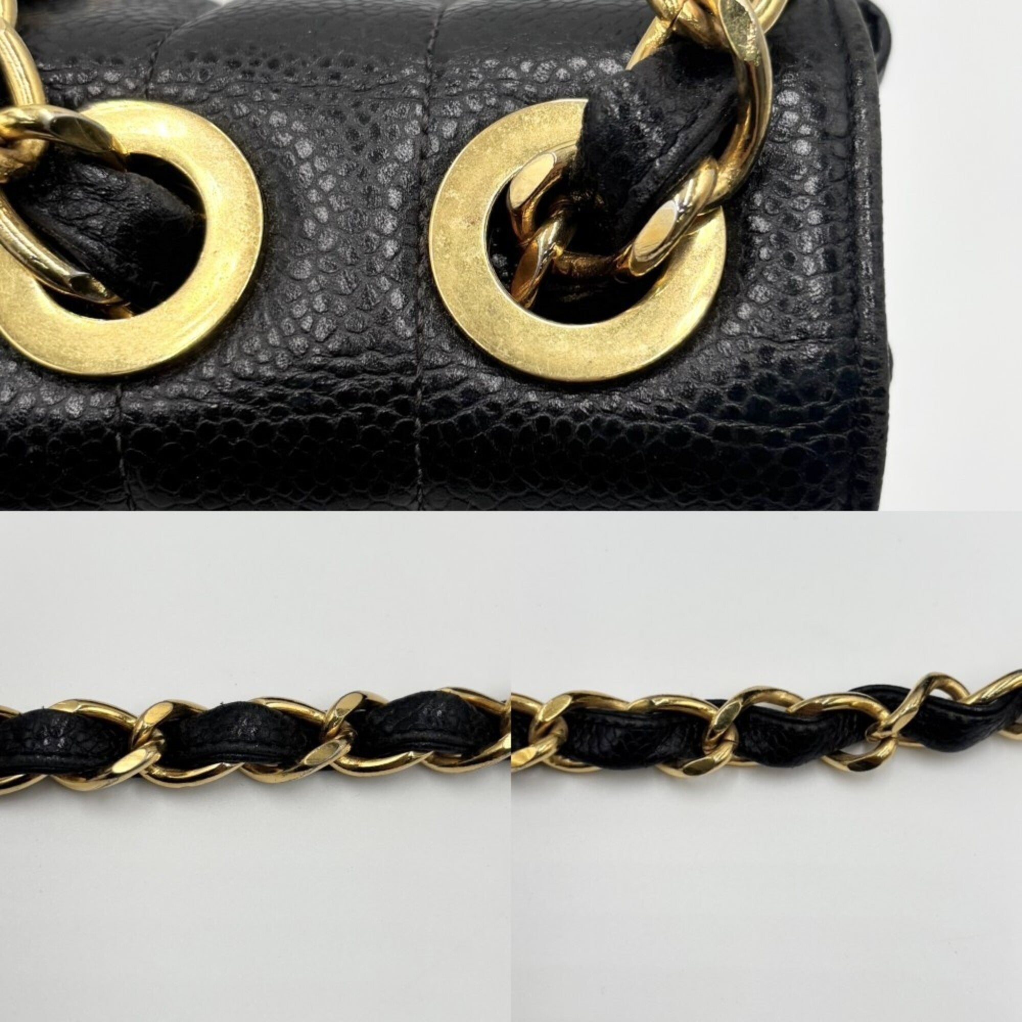 Chanel Black Grained Calfskin Shoulder Bag (Pre-Owned)