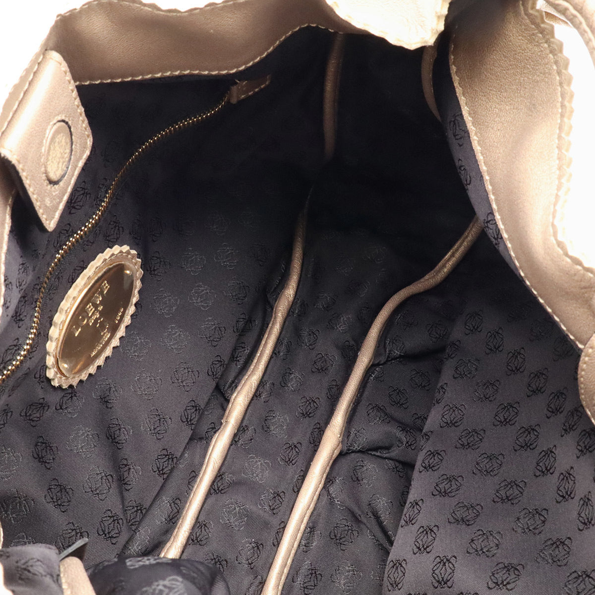 Loewe Gold Nappa Leather Shoulder Bag (Pre-Owned)
