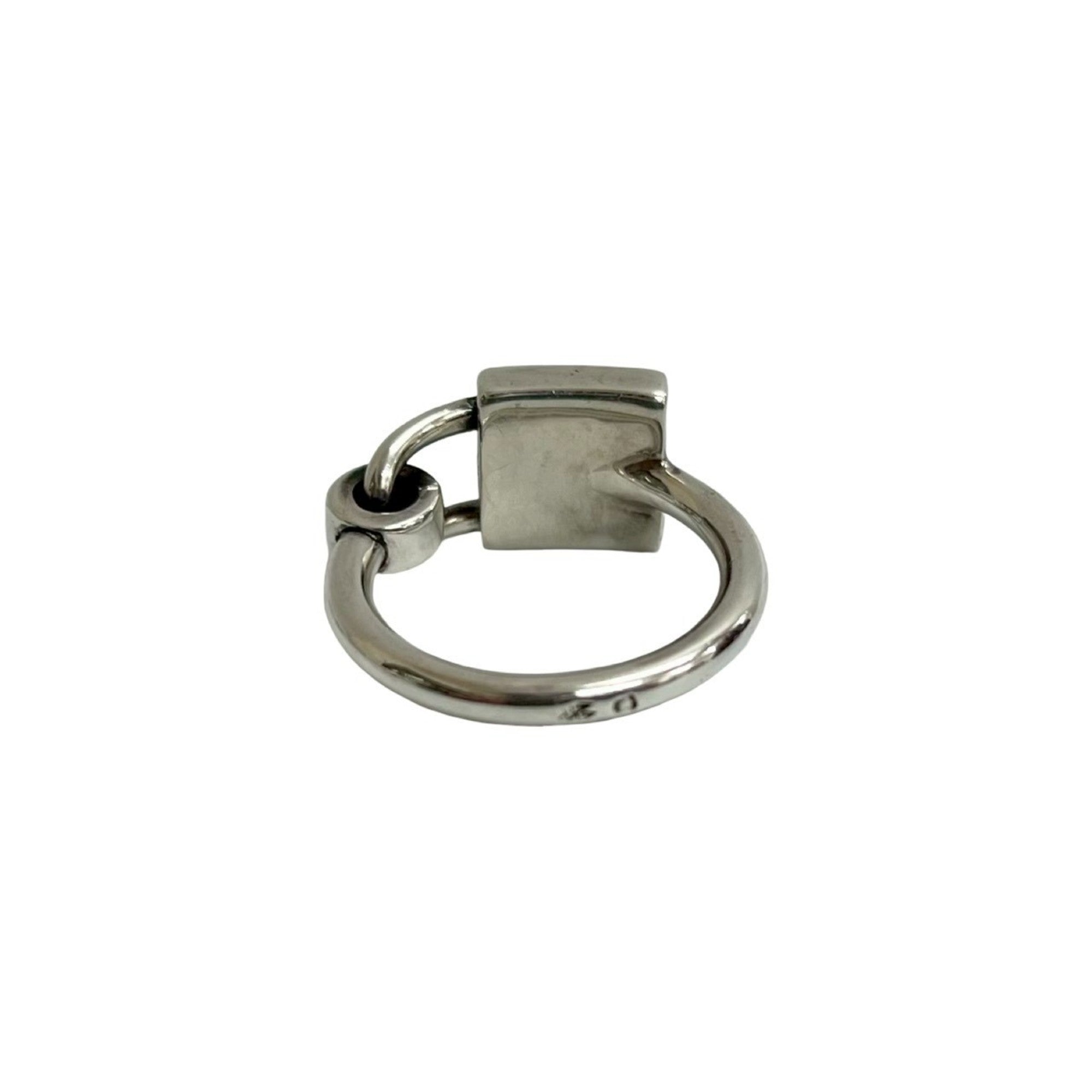 Hermes Silver Silver 925 Band Ring (Pre-Owned)