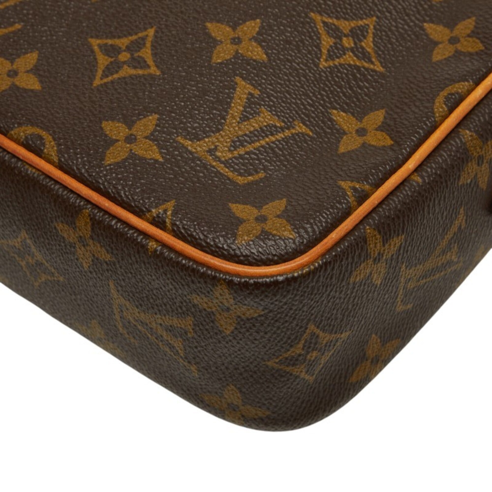 Louis Vuitton Brown Pvc Leather Clutch Bag (Pre-Owned)