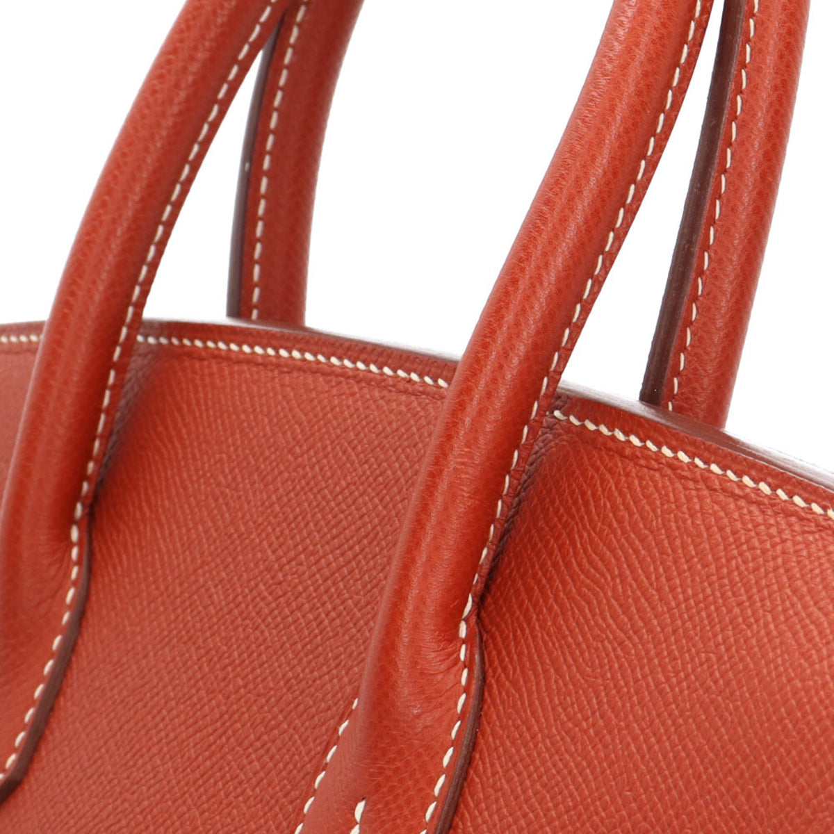 Hermes Orange Sanguine White Epsom Leather Handbag (Pre-Owned)