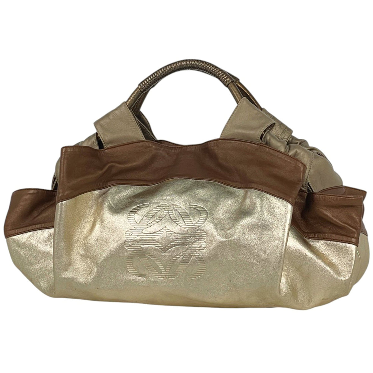 Loewe Gold Leather Handbag (Pre-Owned)