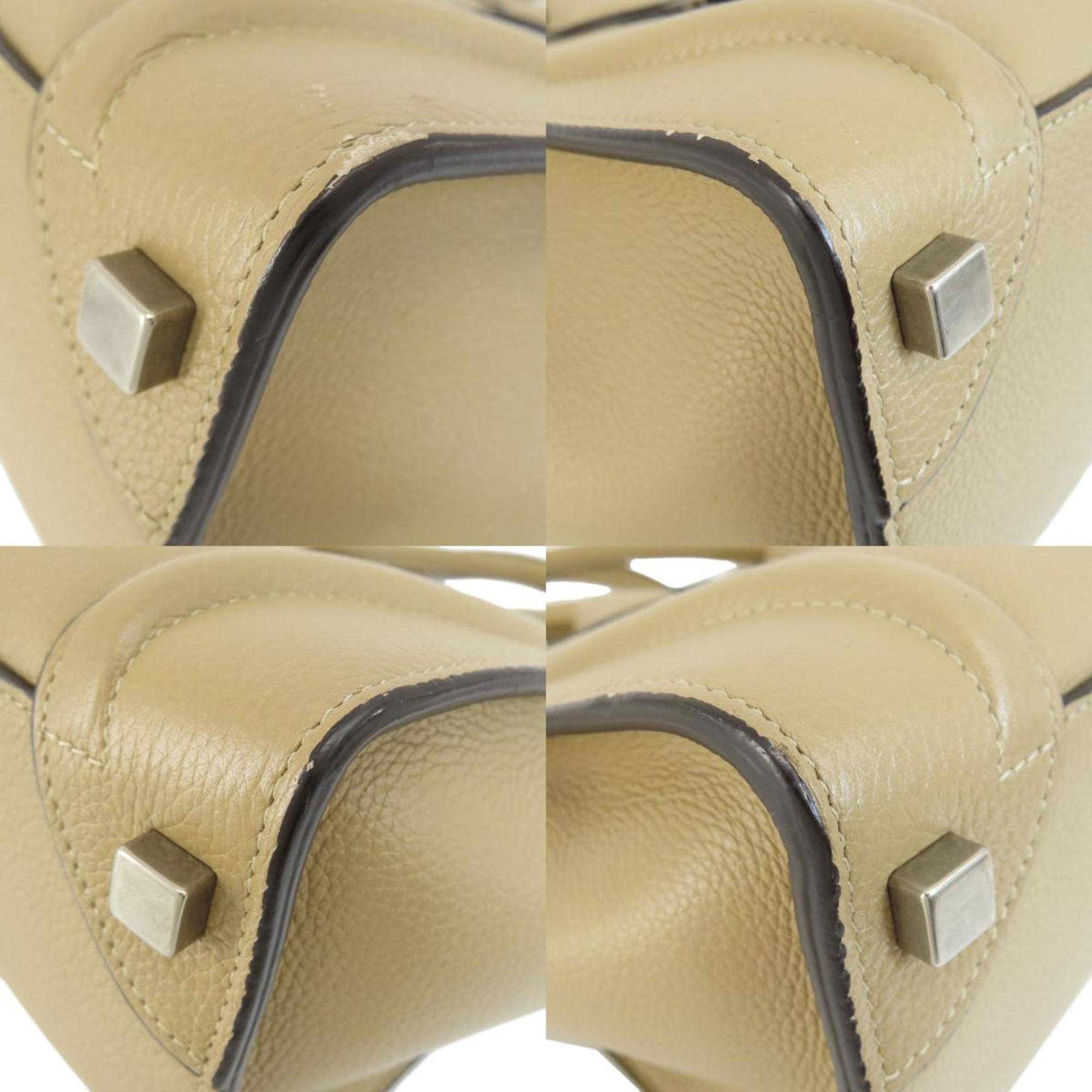 Celine Beige Leather Tote Bag (Pre-Owned)