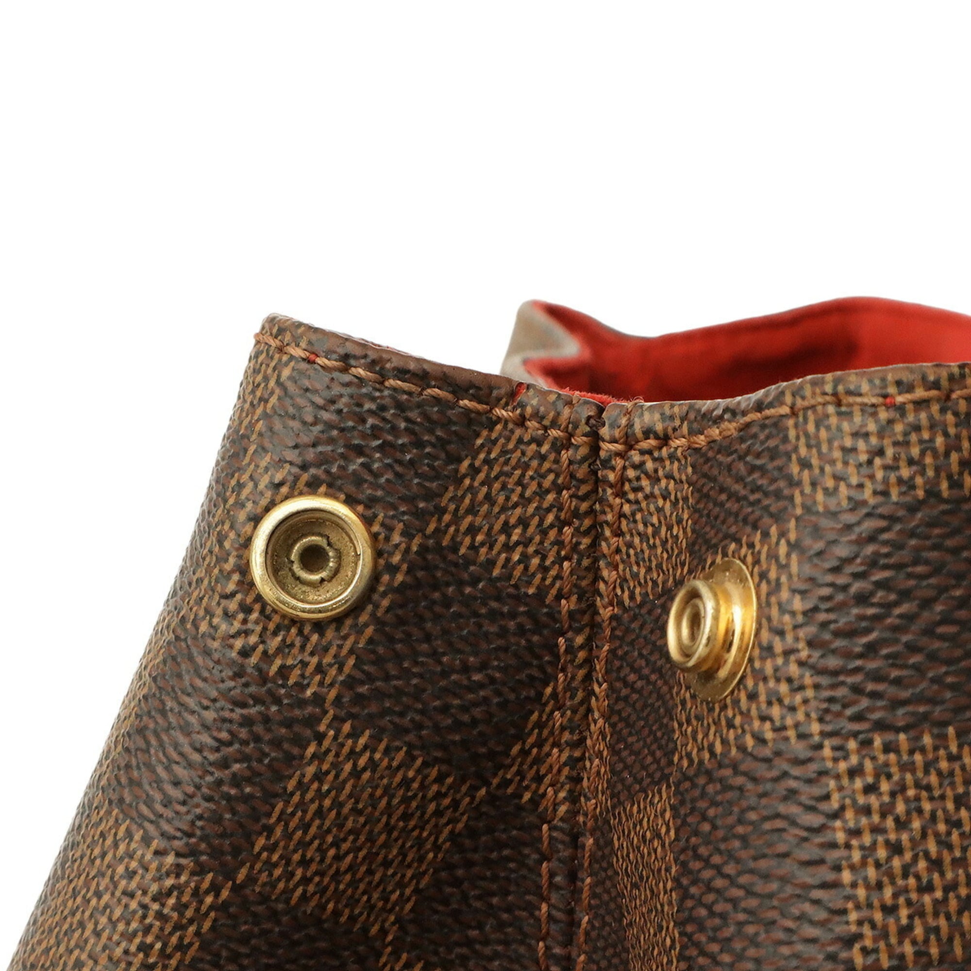 Louis Vuitton Brown Damier Canvas White Pvc Handbag Shoulder Bag (Pre-Owned)