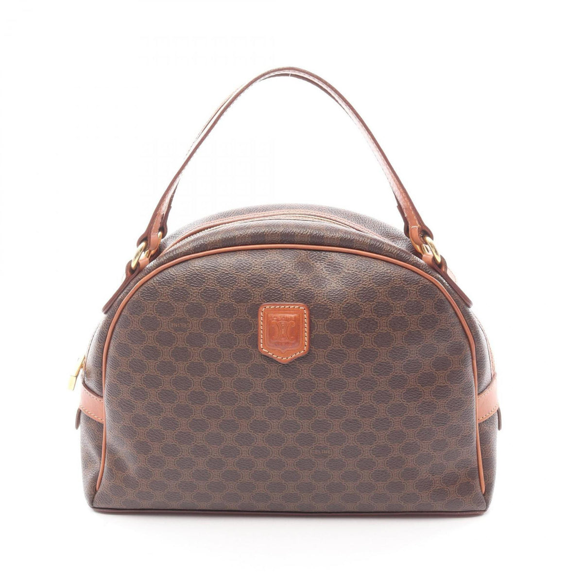 Celine Brown Coated Canvas Leather Handbag (Pre-Owned)