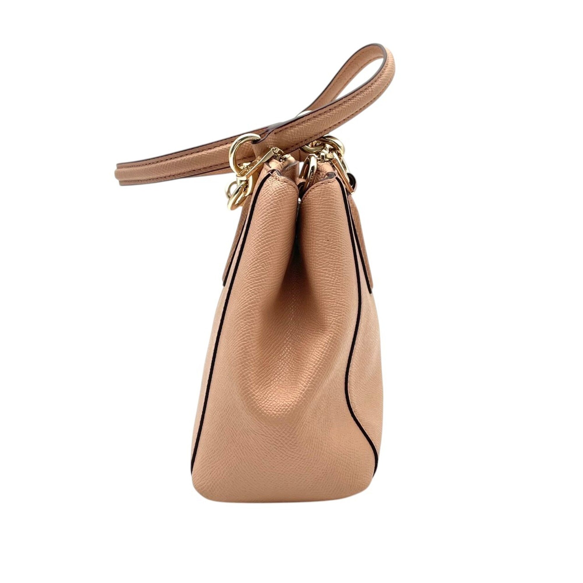 Coach Light Pink Leather Handbag Shoulder Bag (Pre-Owned)