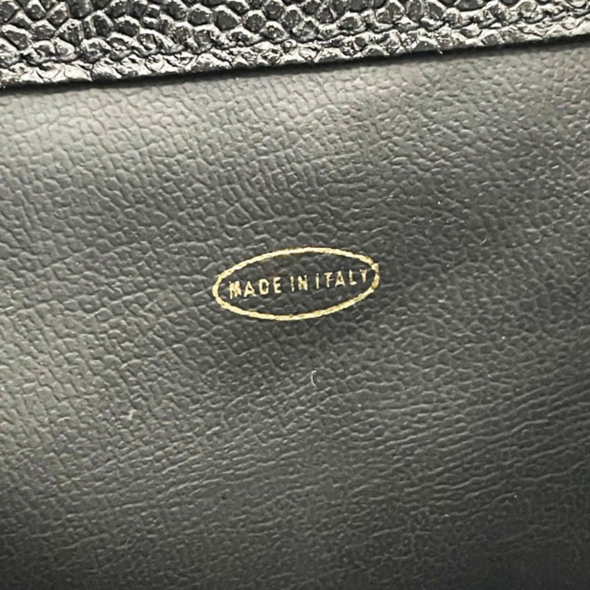 Chanel Black Grained Calfskin Pouch Shoulder Bag (Pre-Owned)