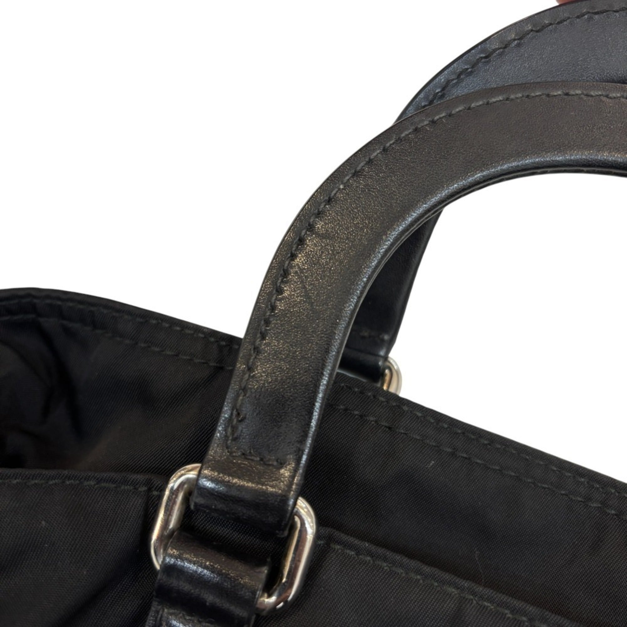 Prada Black Nylon Handbag Shoulder Bag (Pre-Owned)