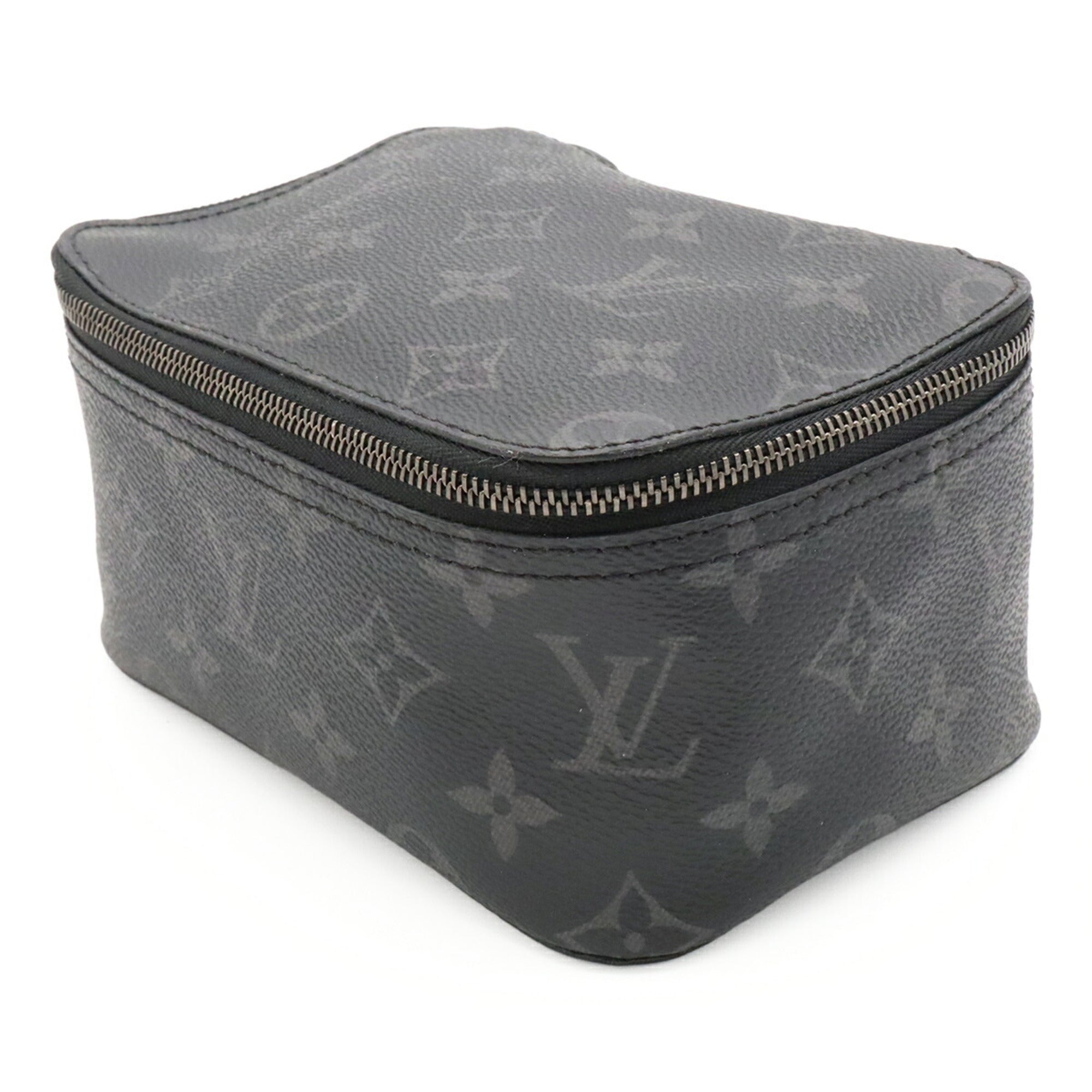 Louis Vuitton Black Gray Monogram Eclipse Canvas Leather Pouch (Pre-Owned)