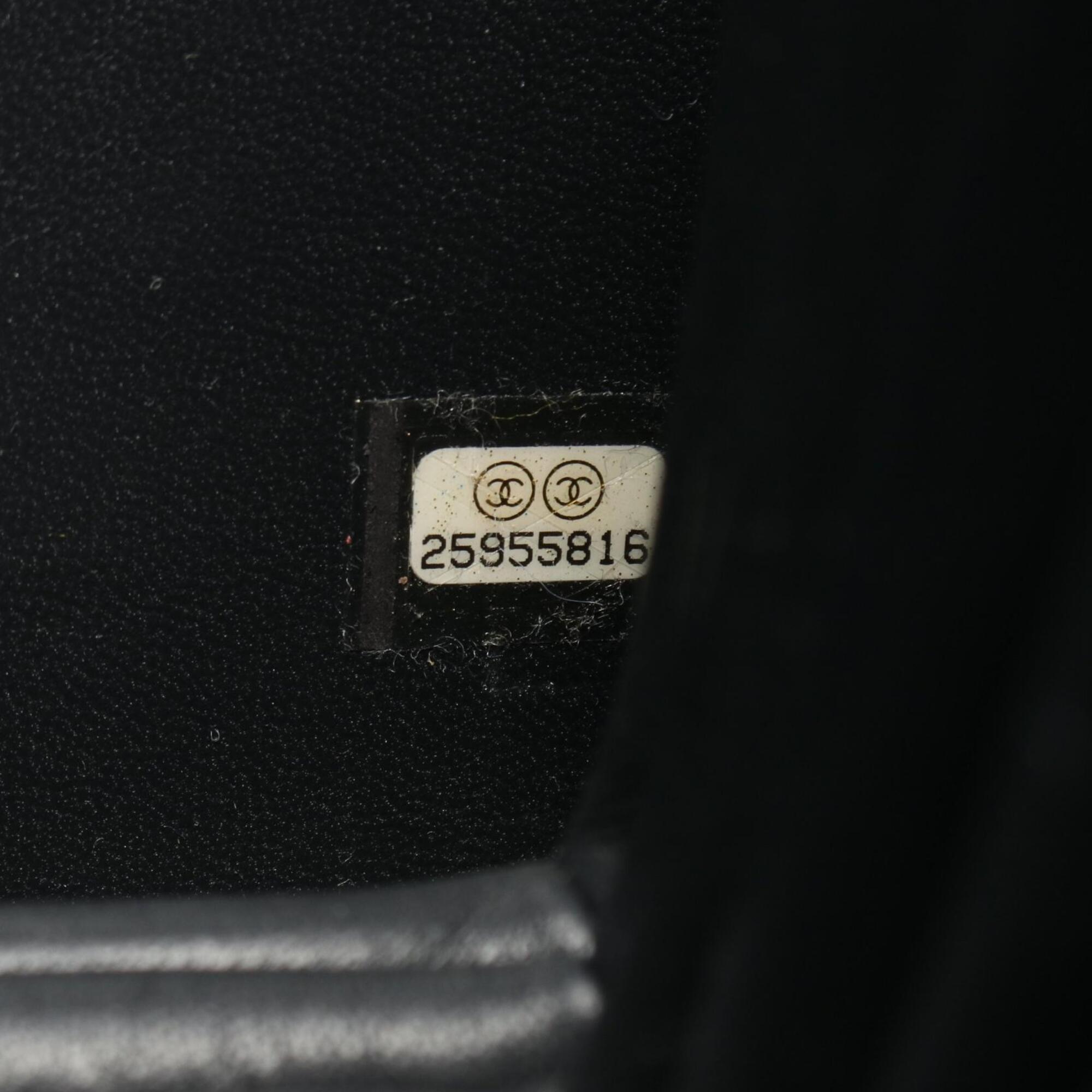 Chanel Navy Wool Handbag Shoulder Bag (Pre-Owned)