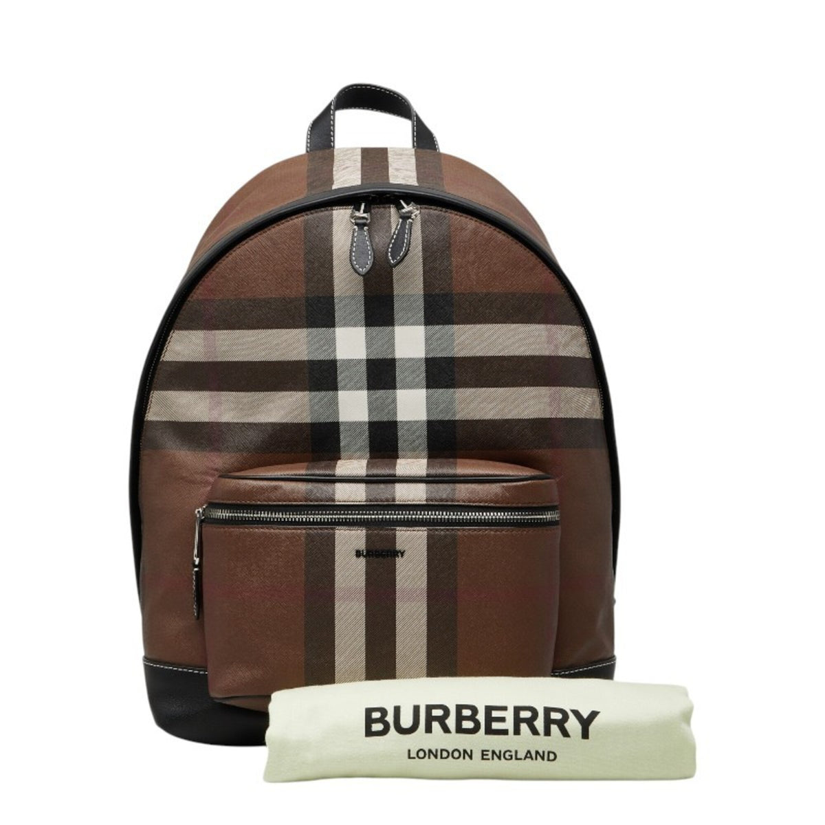 Burberry Brown Pvc Leather Backpack (Pre-Owned)