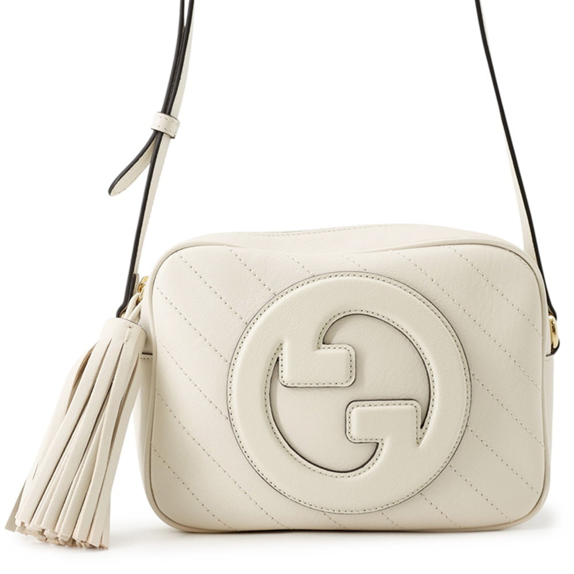 Gucci Ivory Leather Handbag Shoulder Bag (Pre-Owned)