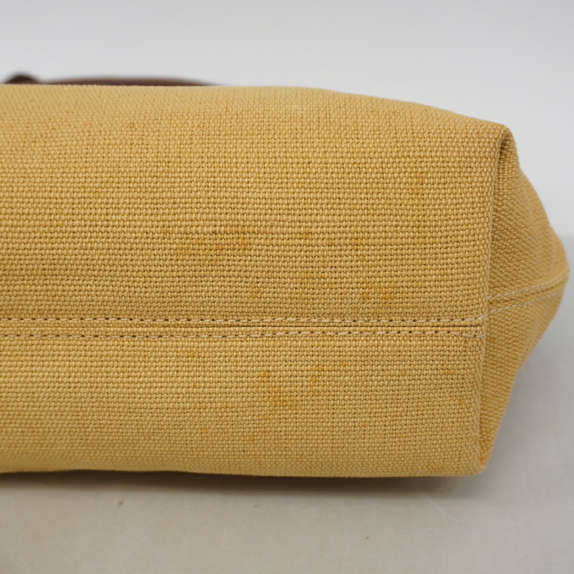 Chanel Beige Brown Canvas Tote Bag (Pre-Owned)