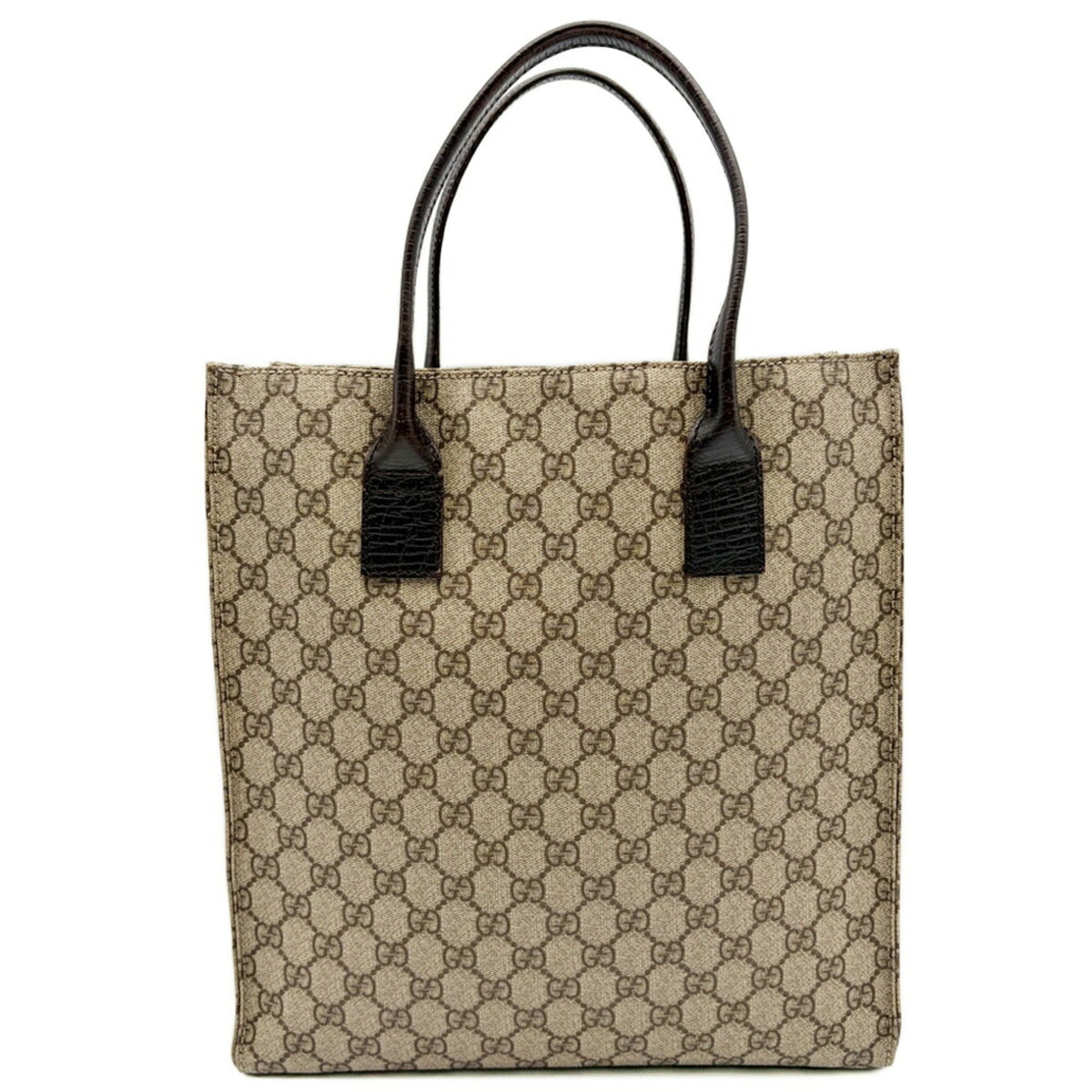 Gucci Beige Brown Pvc Leather Tote Bag (Pre-Owned)