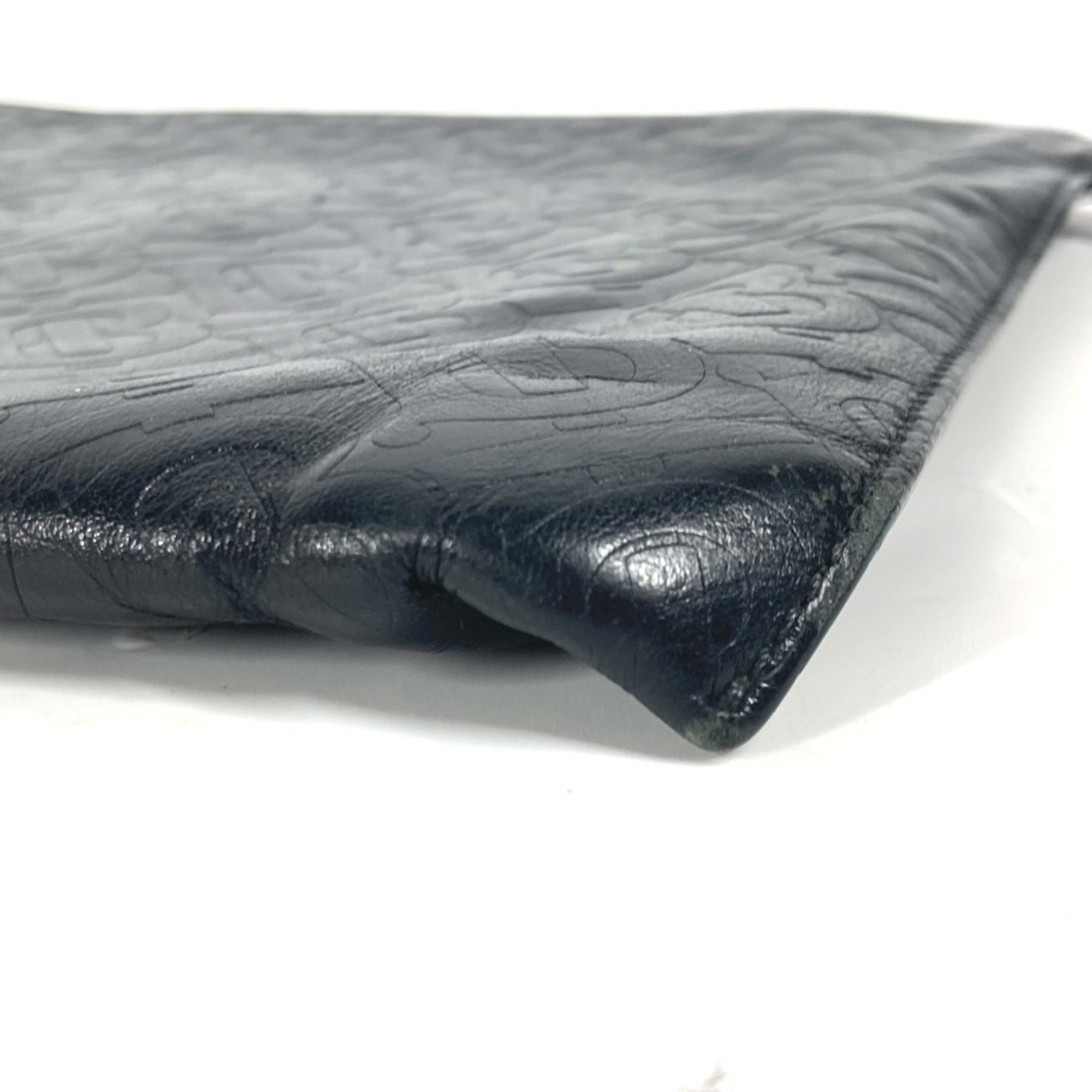 Burberry Black Leather Clutch Bag Pouch (Pre-Owned)