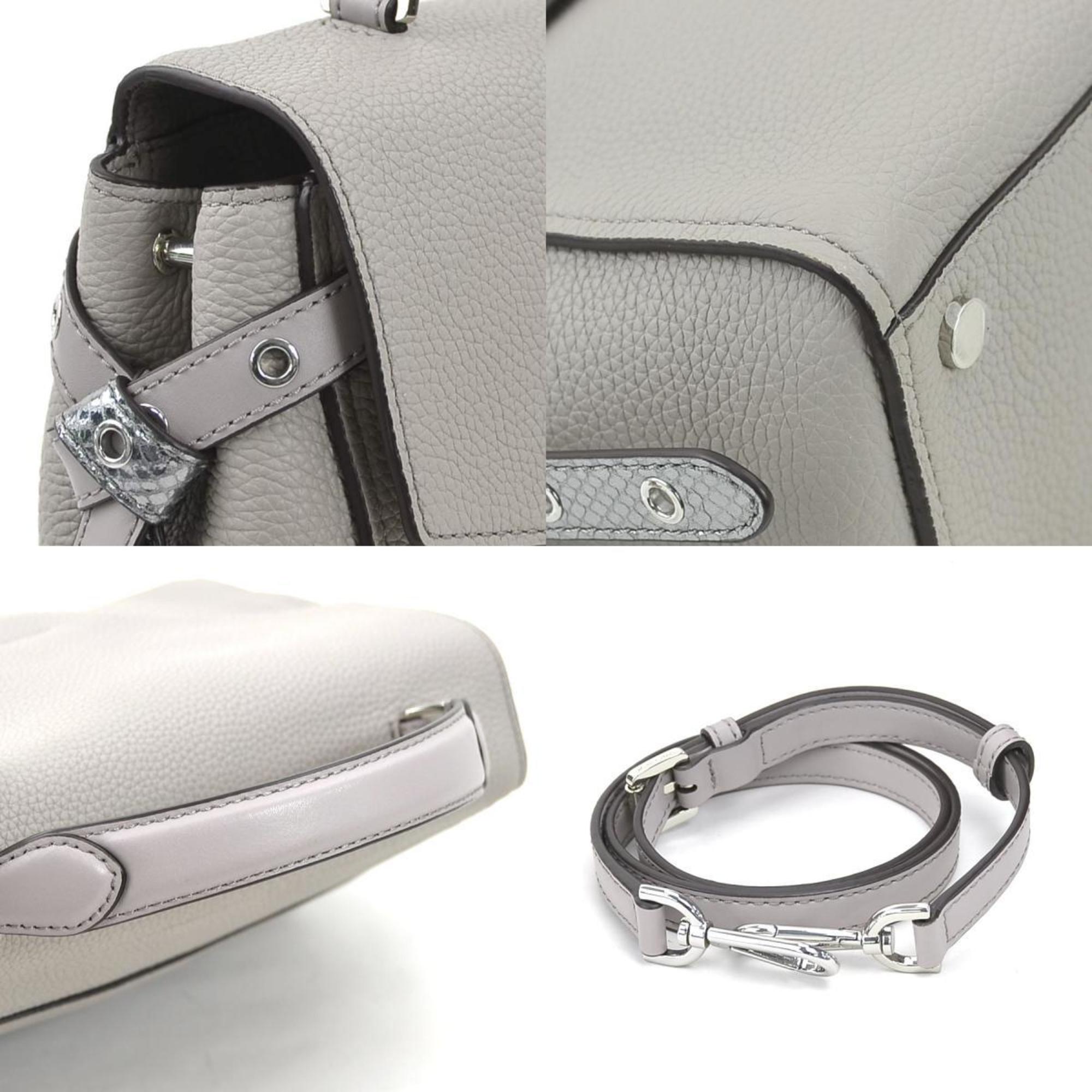 Michael Kors Gray Leather Handbag Shoulder Bag (Pre-Owned)