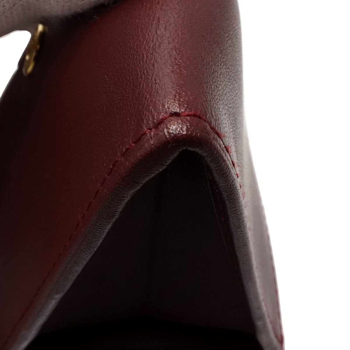 Cartier Must Bordeaux Leather Coin Purse/Coin Case (Pre-Owned)