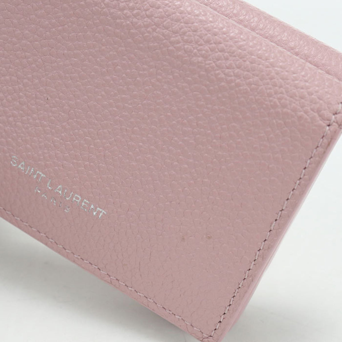 Saint Laurent Pink Leather Wallet (Tri-Fold) (Pre-Owned)