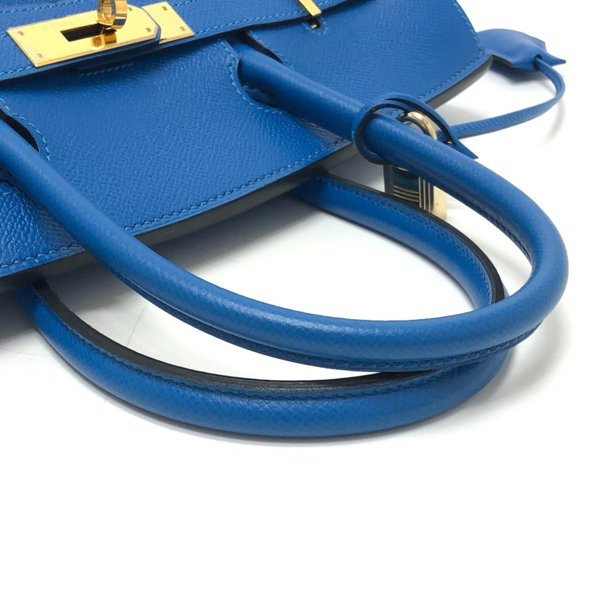 Hermes Blue Blue Hydra Epsom Leather Handbag (Pre-Owned)