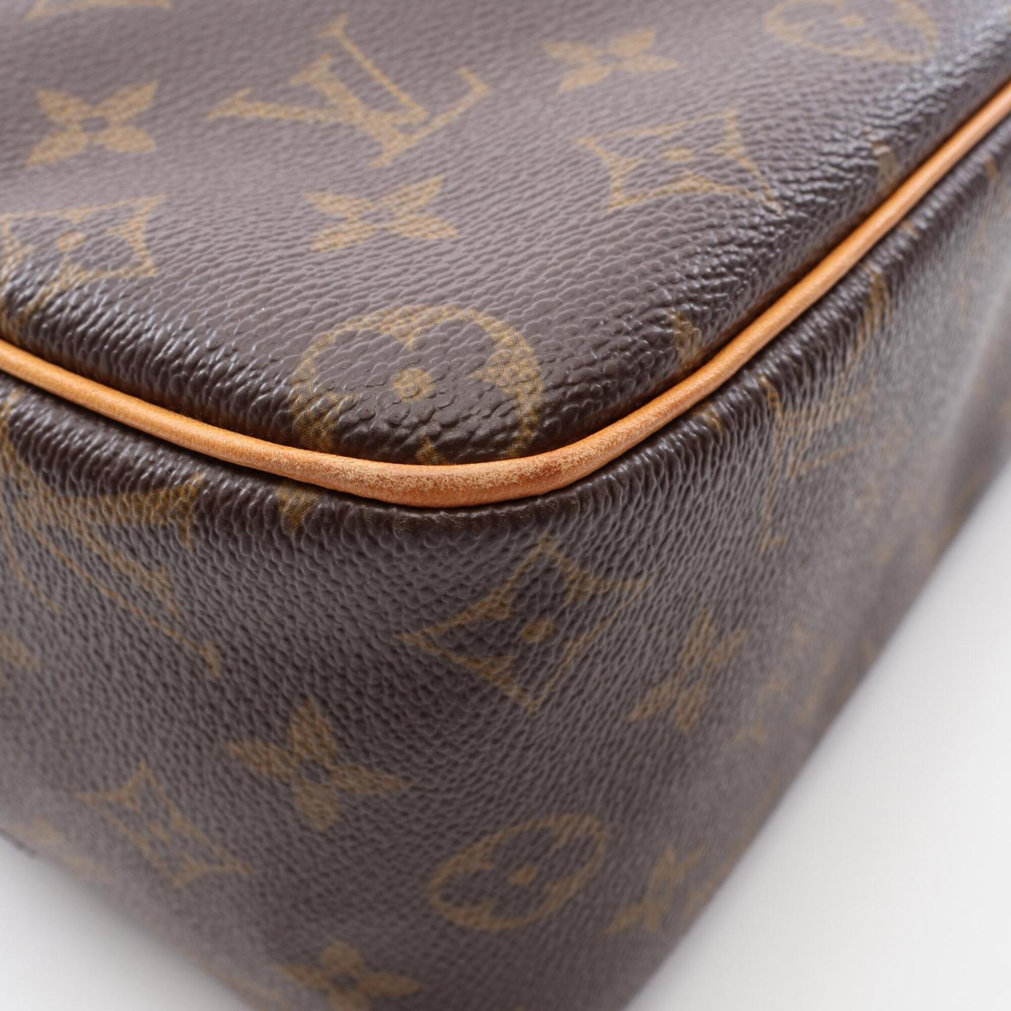 Louis Vuitton Brown Coated Canvas Pvc Monogram Leather Handbag Shoulder Bag (Pre-Owned)