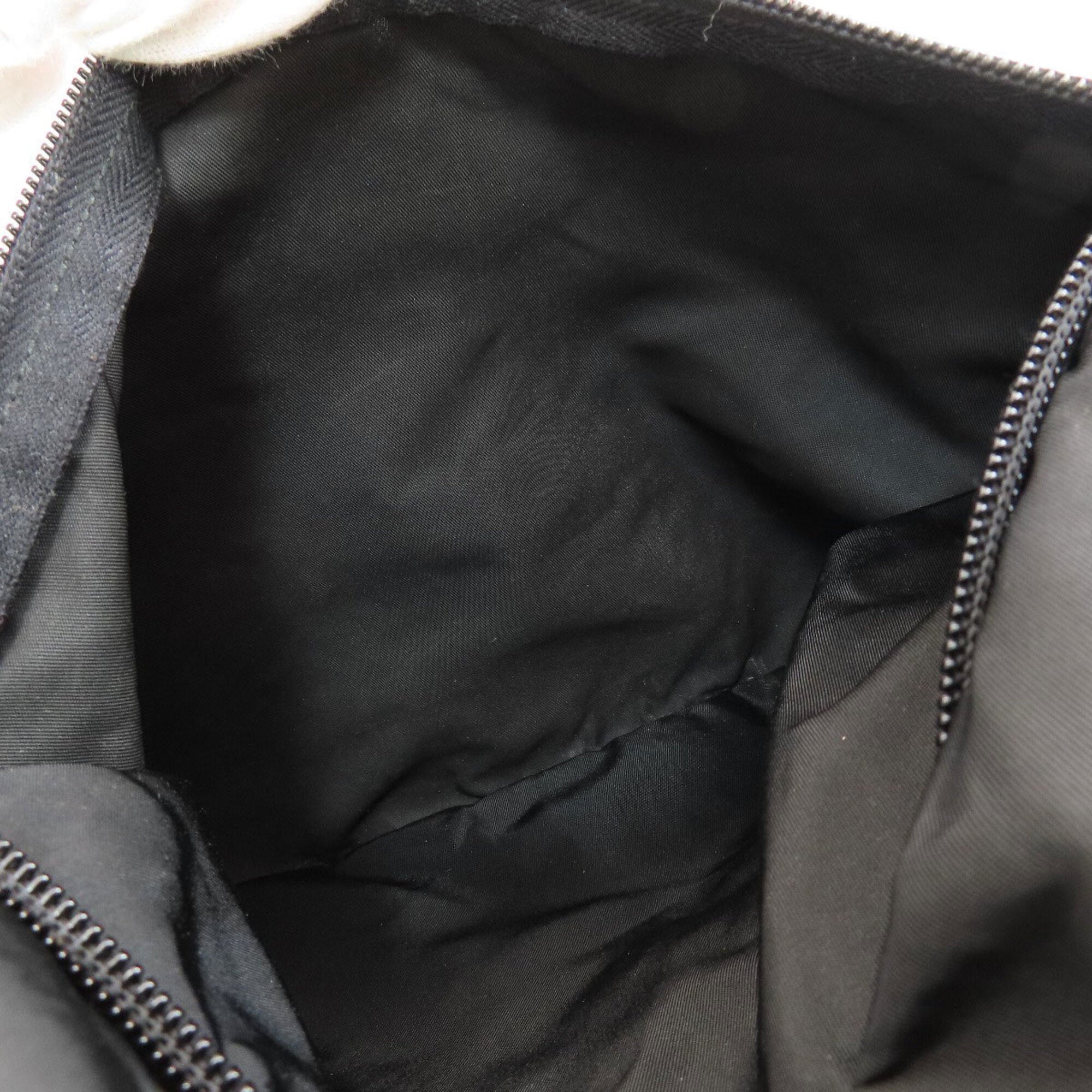 Prada Black Nylon Messenger Bag Shoulder Bag (Pre-Owned)